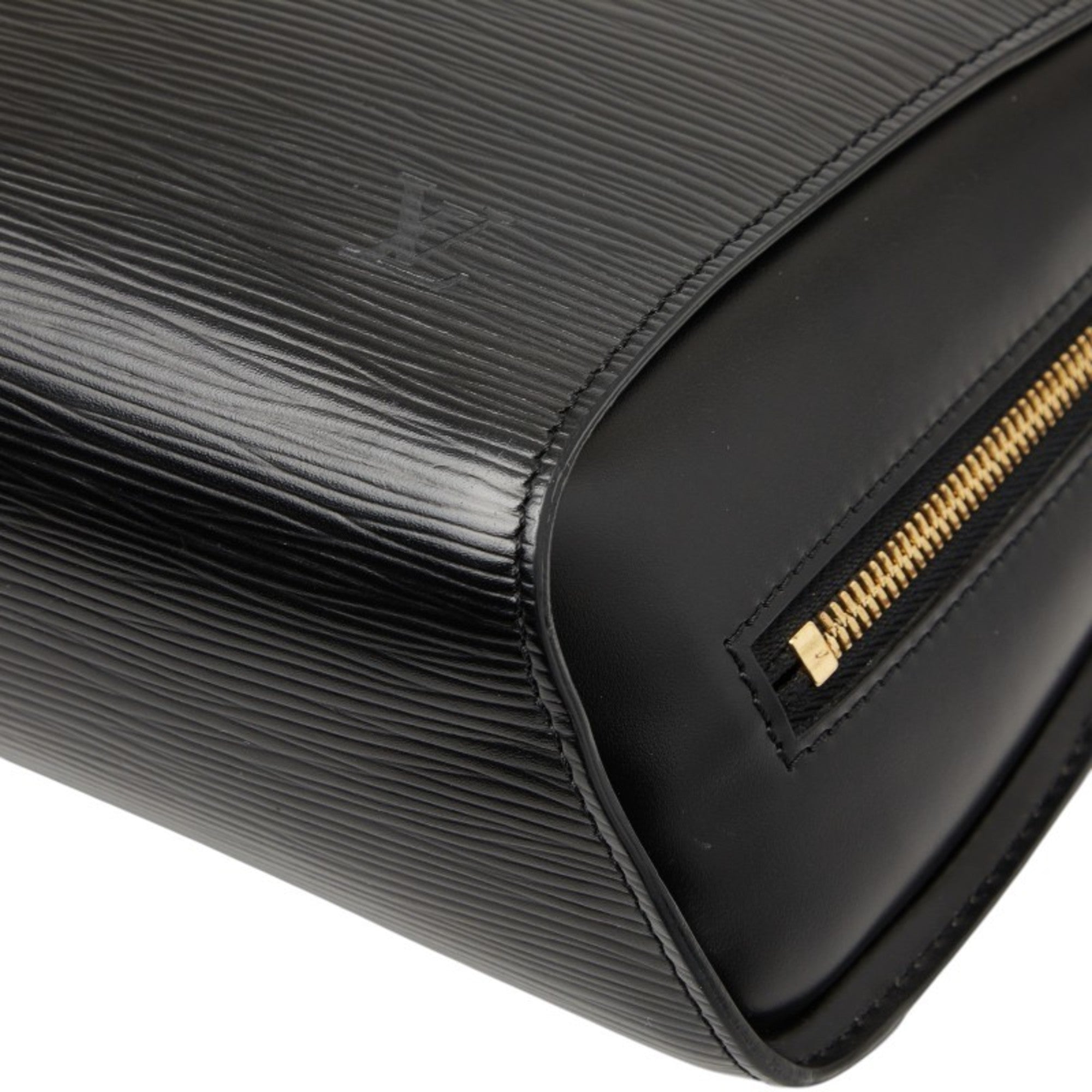 Louis Vuitton Black Noir Leather Backpack (Pre-Owned)
