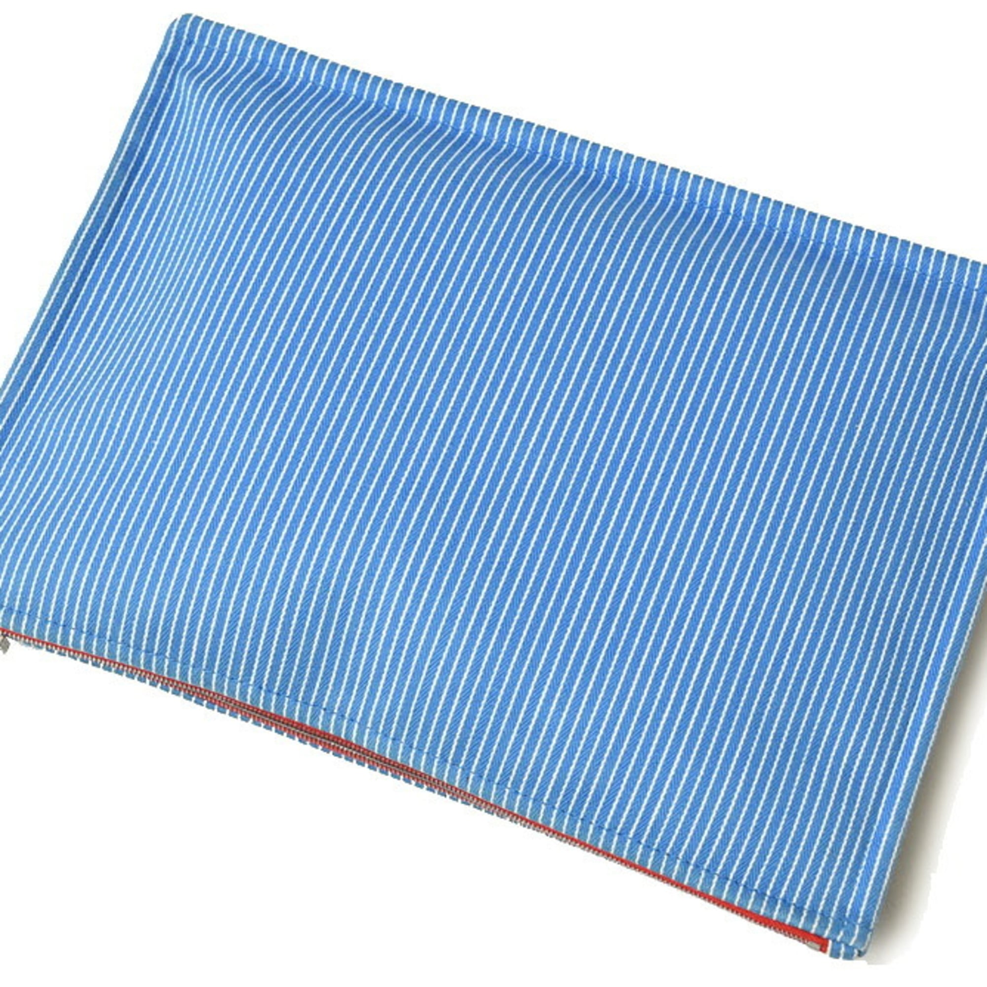 Hermes Blue White Cotton Pouch (Pre-Owned)