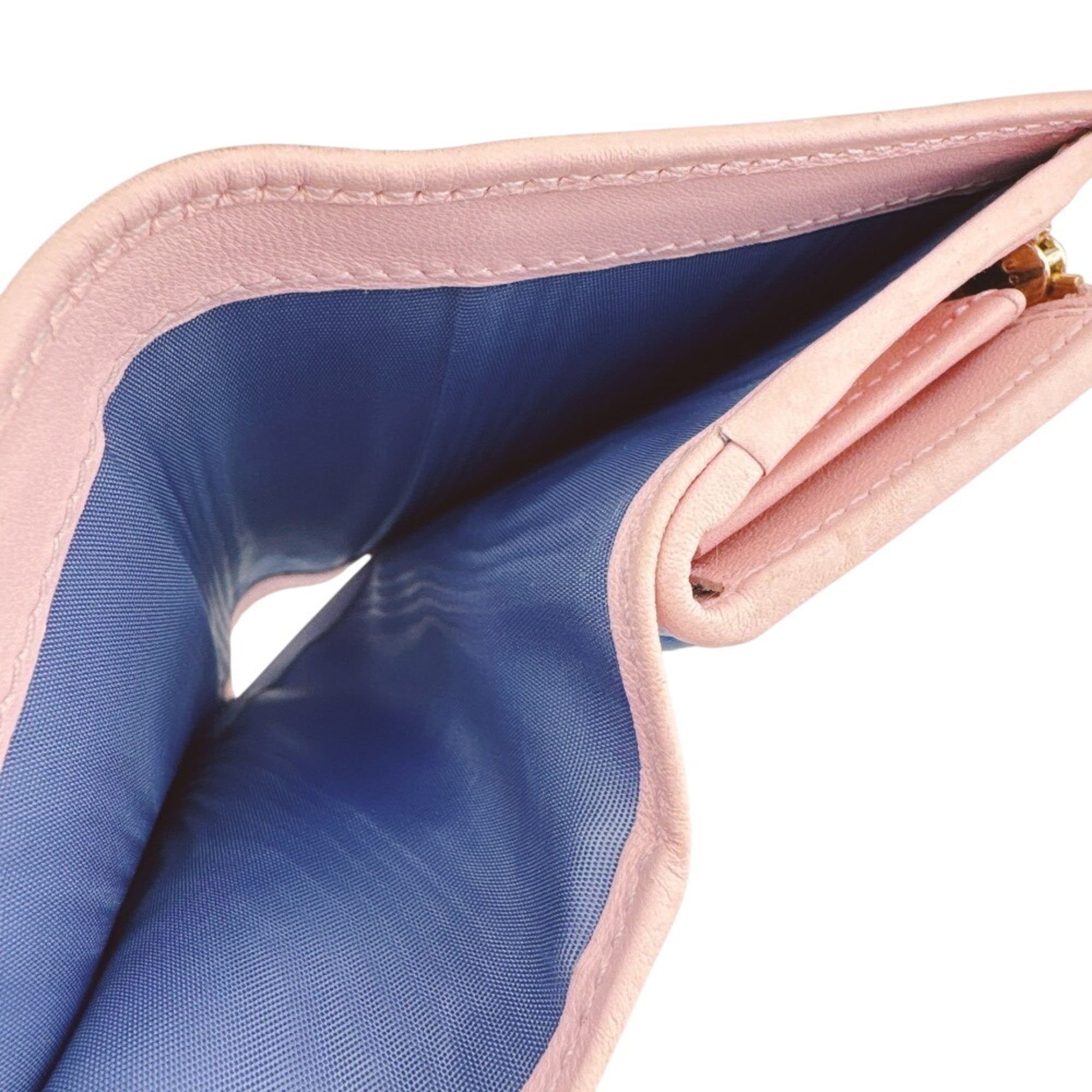 Gucci Blue Pink Leather Wallet (Bi-Fold) (Pre-Owned)