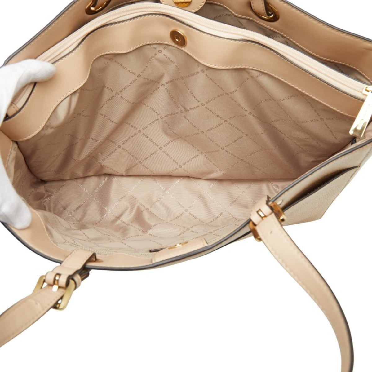 Michael Kors Beige Leather Tote Bag (Pre-Owned)