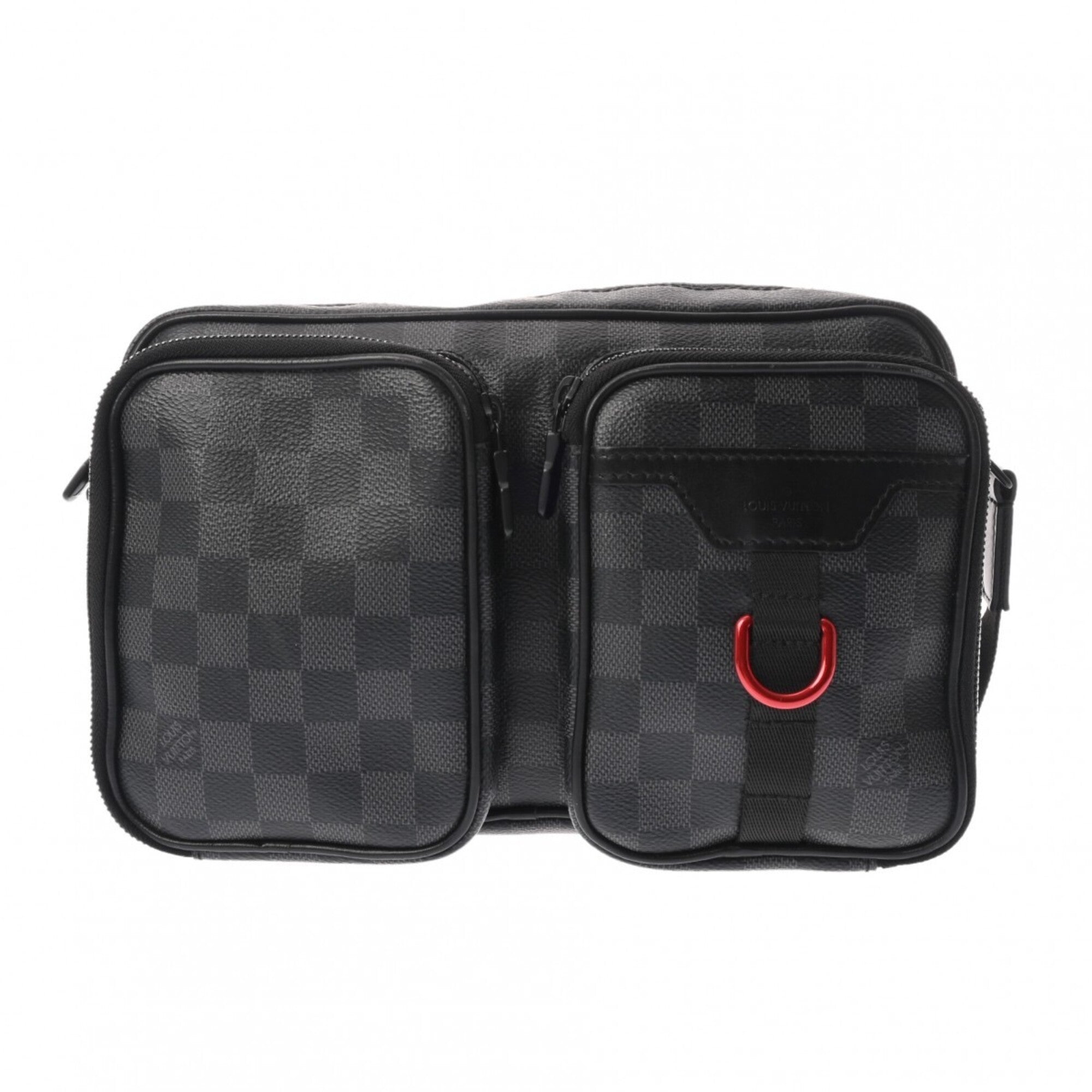 Louis Vuitton Black Damier Graphite Canvas Shoulder Bag (Pre-Owned)