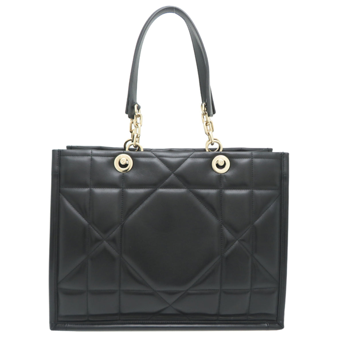 Christian Dior Black Leather Tote Bag (Pre-Owned)
