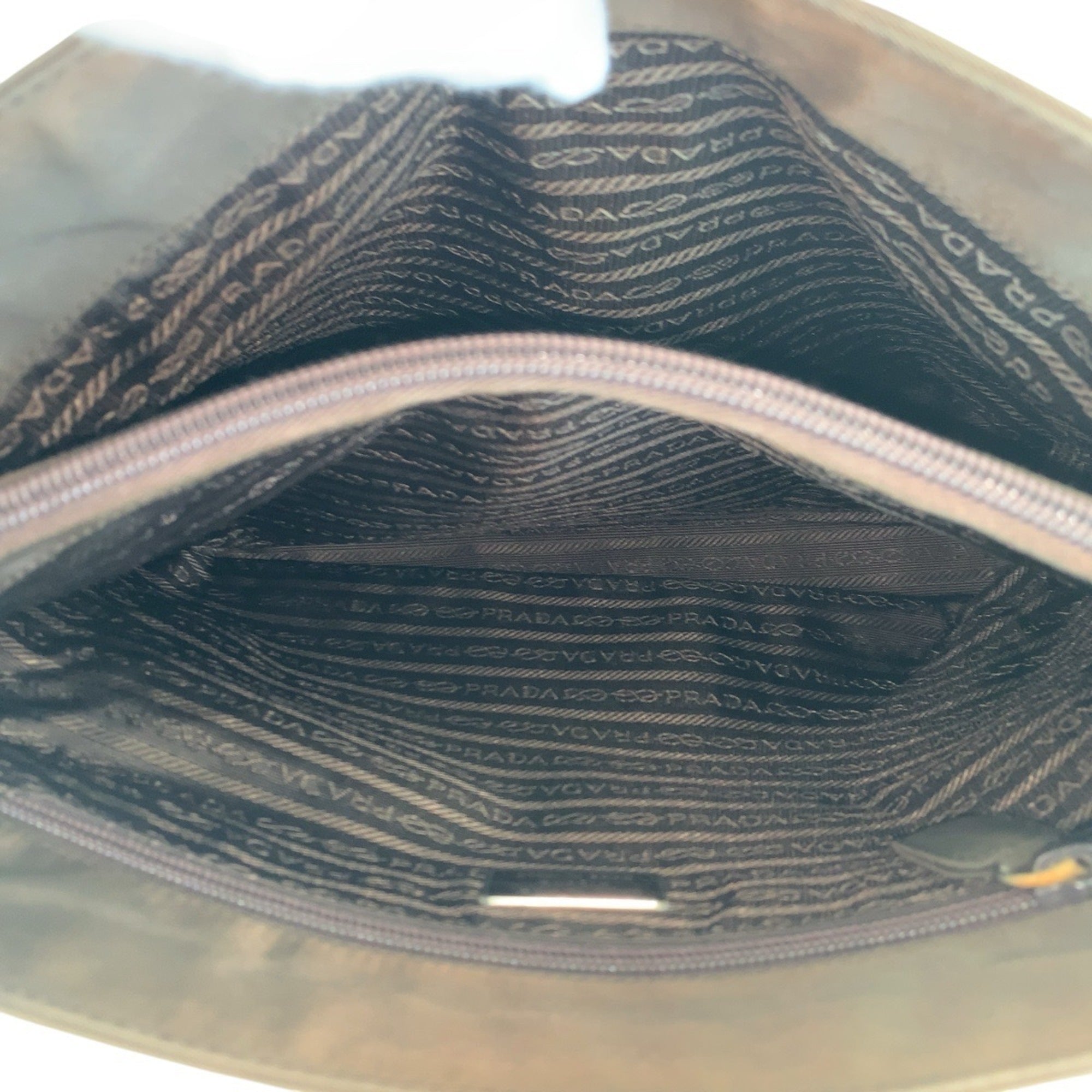 Prada Brown Nylon Shoulder Bag (Pre-Owned)