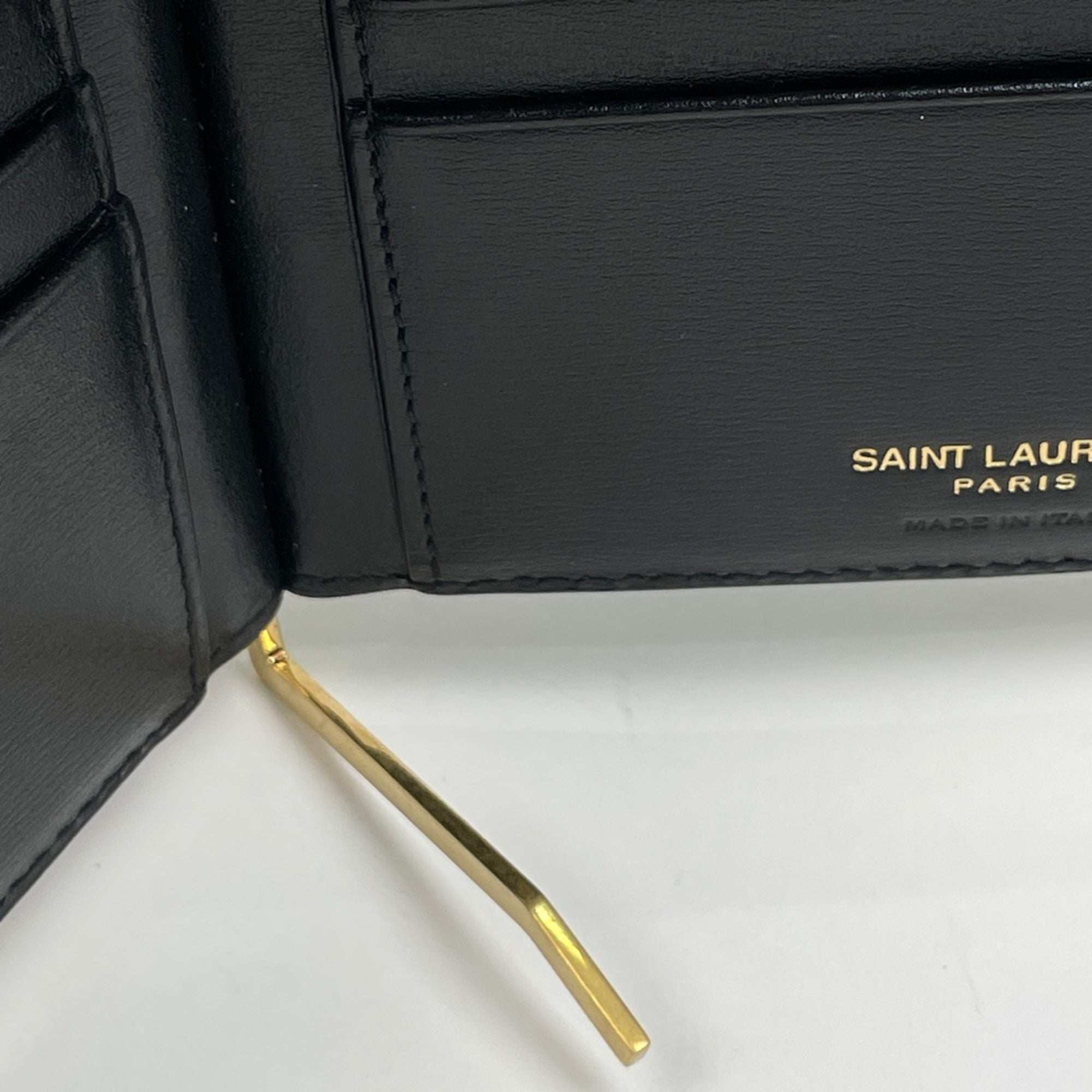 Saint Laurent Black Leather Money Clip (Pre-Owned)