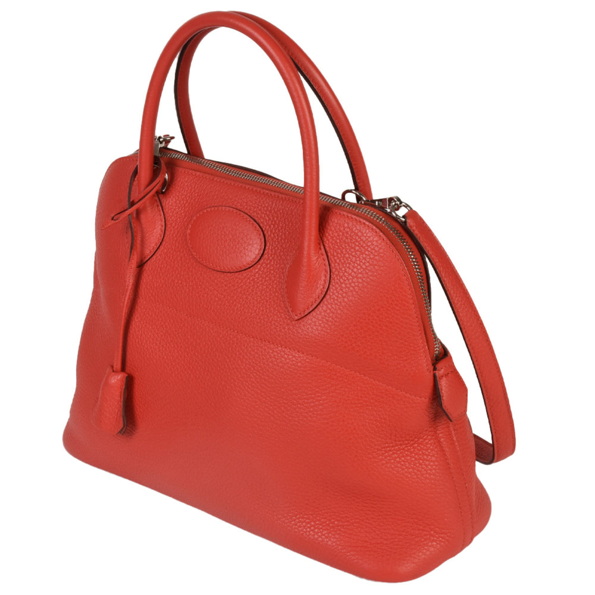 Hermes Bolide Red Color Taurillon Clemence Leather Handbag (Pre-Owned)