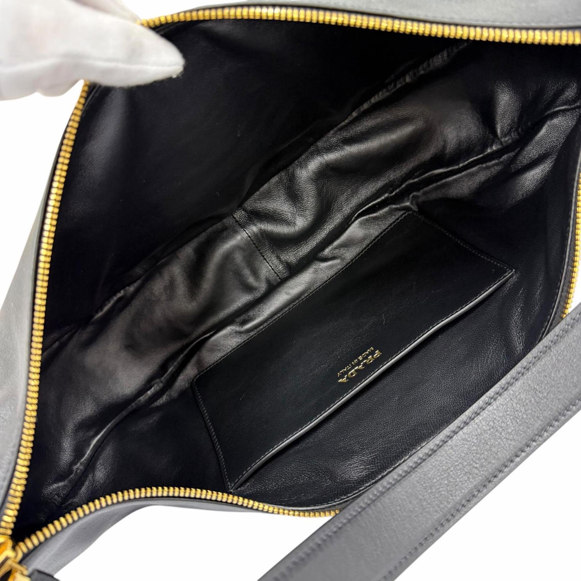 Prada Black Leather Shoulder Bag (Pre-Owned)