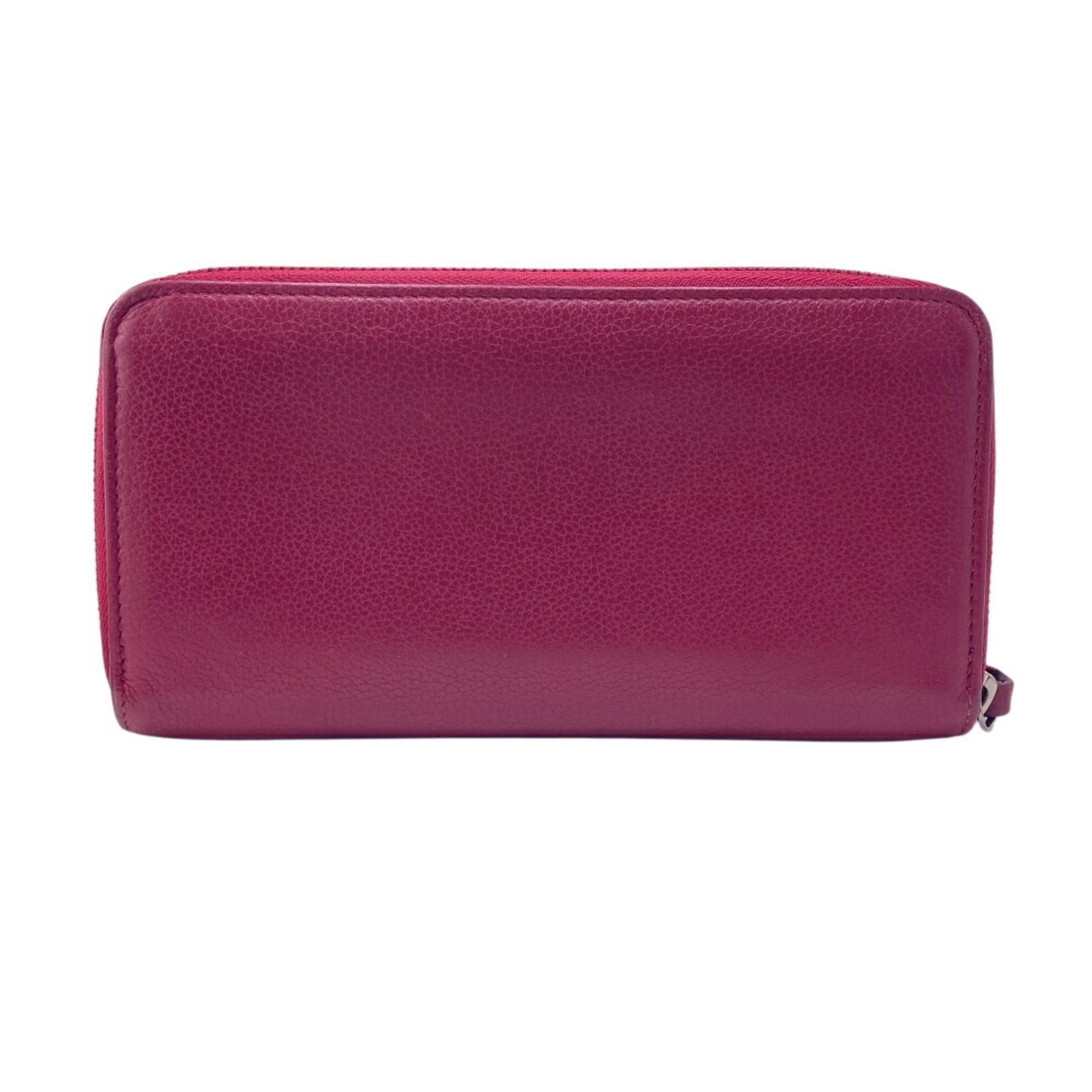 Louis Vuitton Wine Leather Long Wallet (Bi-Fold) (Pre-Owned)