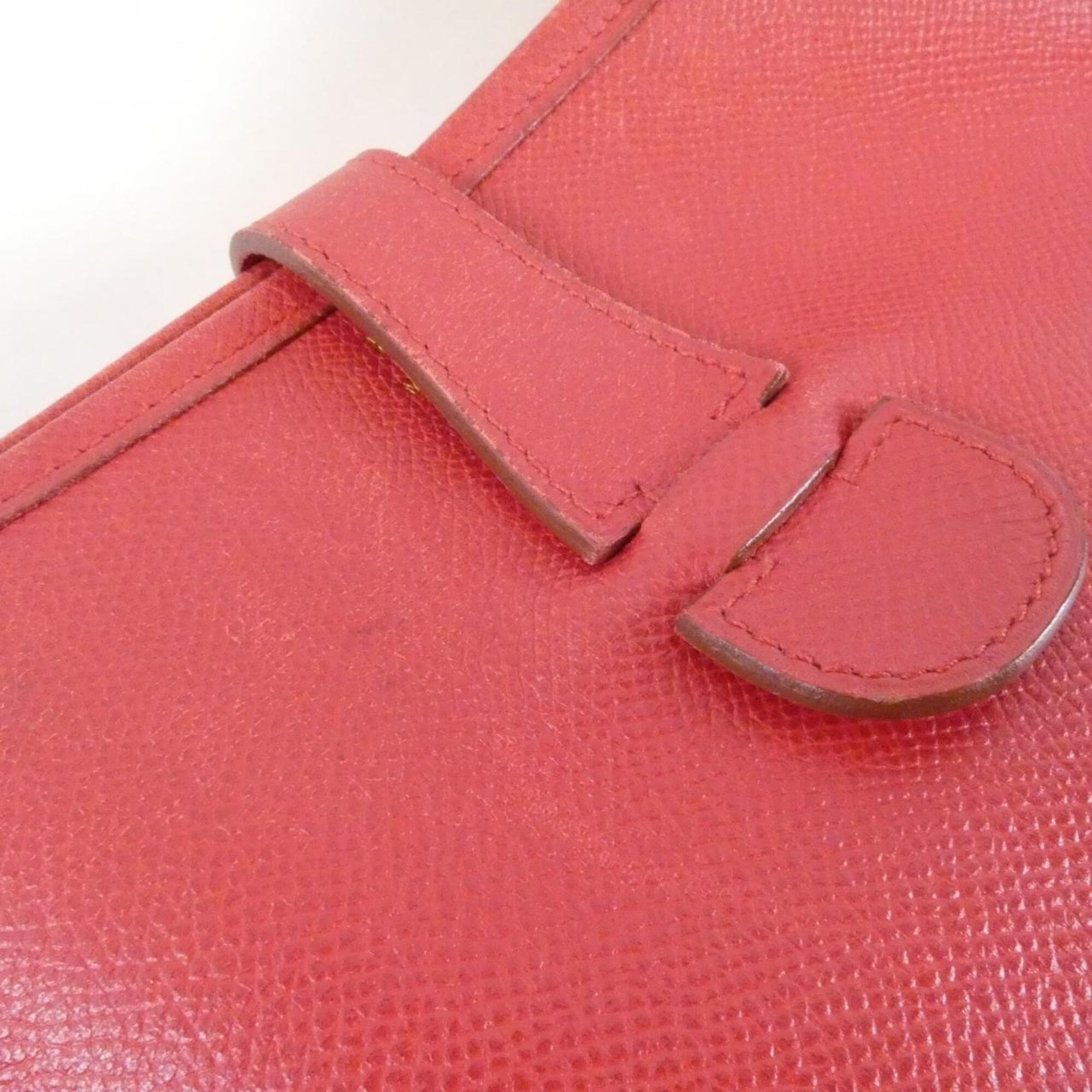 Hermes Rouge Vif Courchevel Leather Shoulder Bag (Pre-Owned)