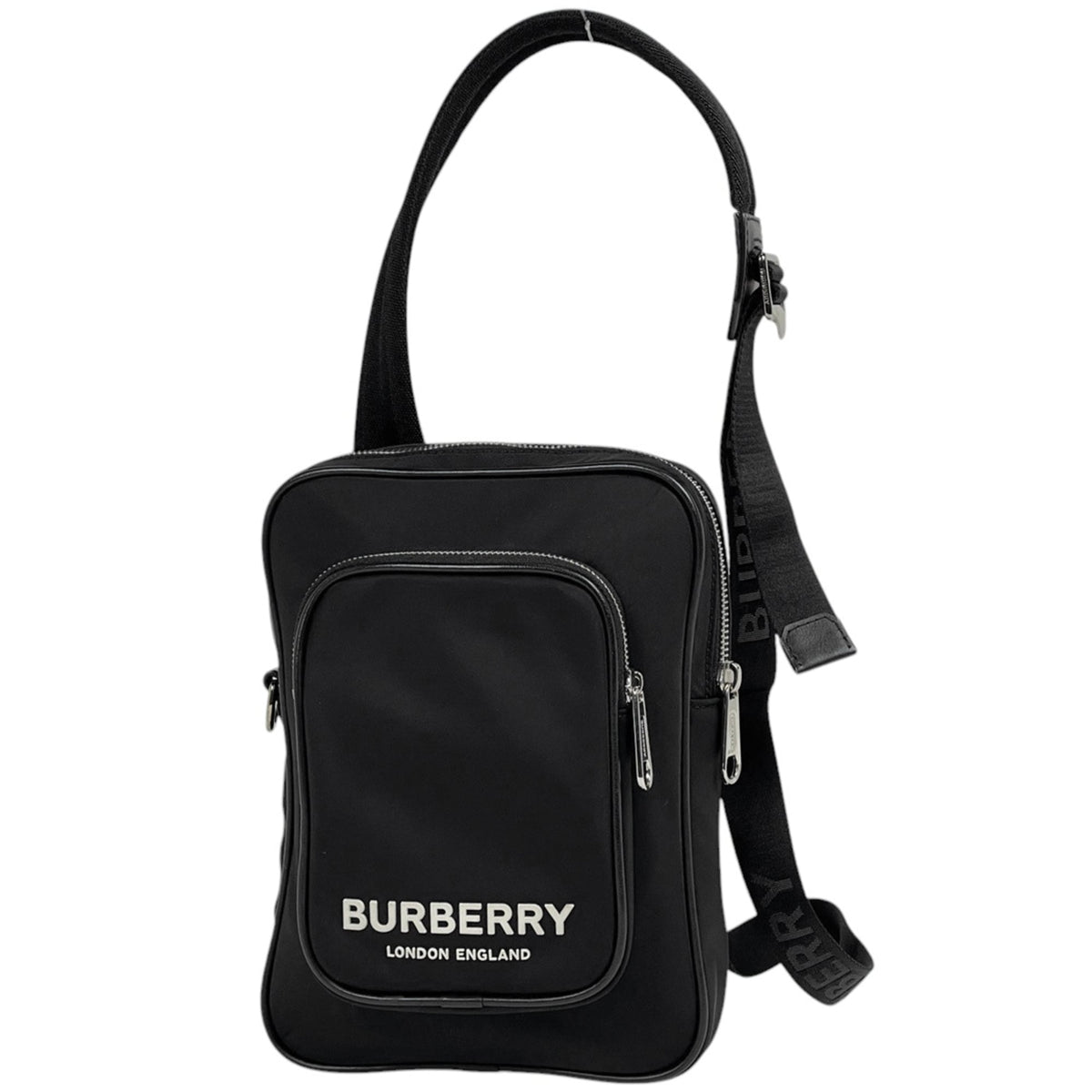 Burberry Black Nylon Leather Sling Bag (Pre-Owned)