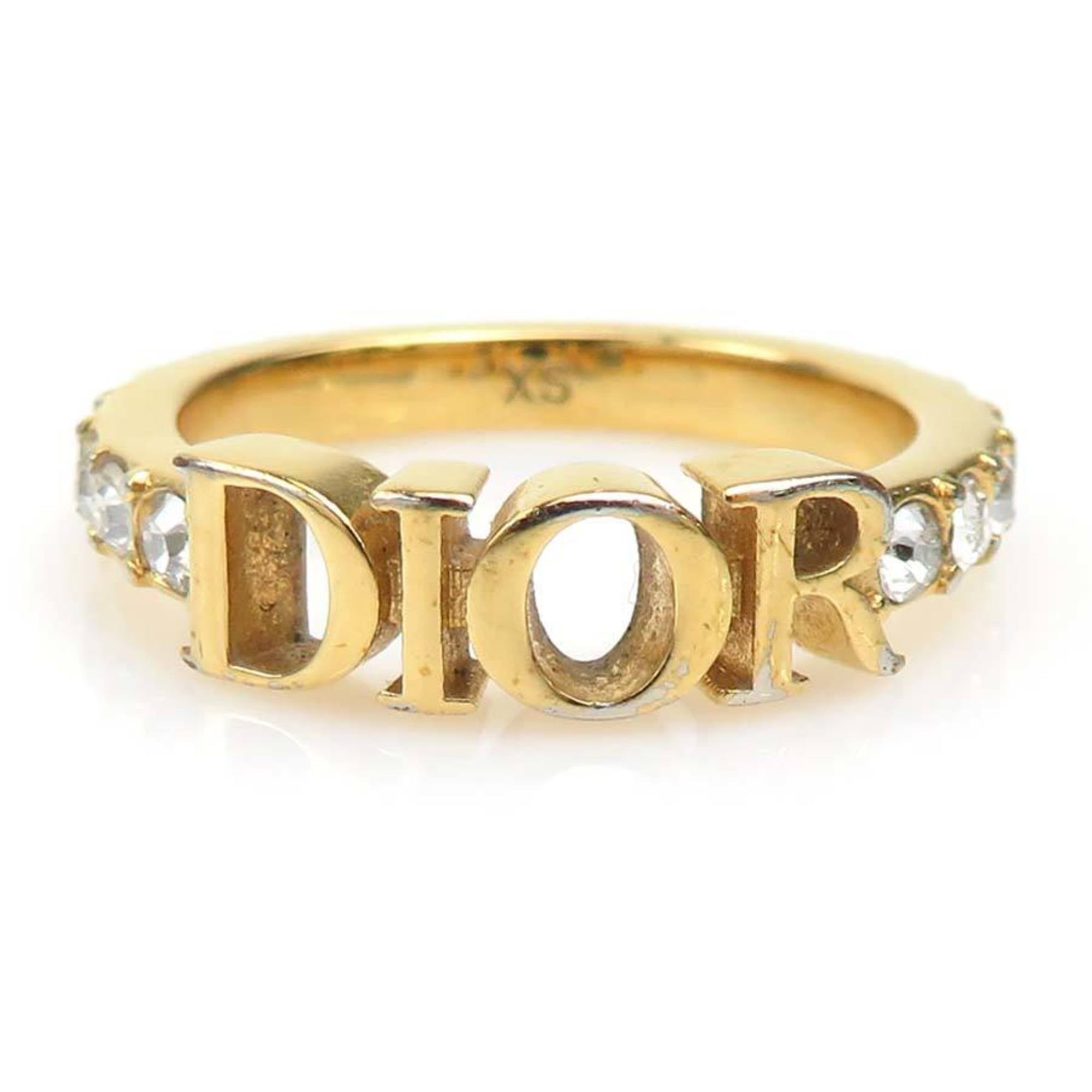 Christian Dior Gold Metal Band Ring (Pre-Owned)