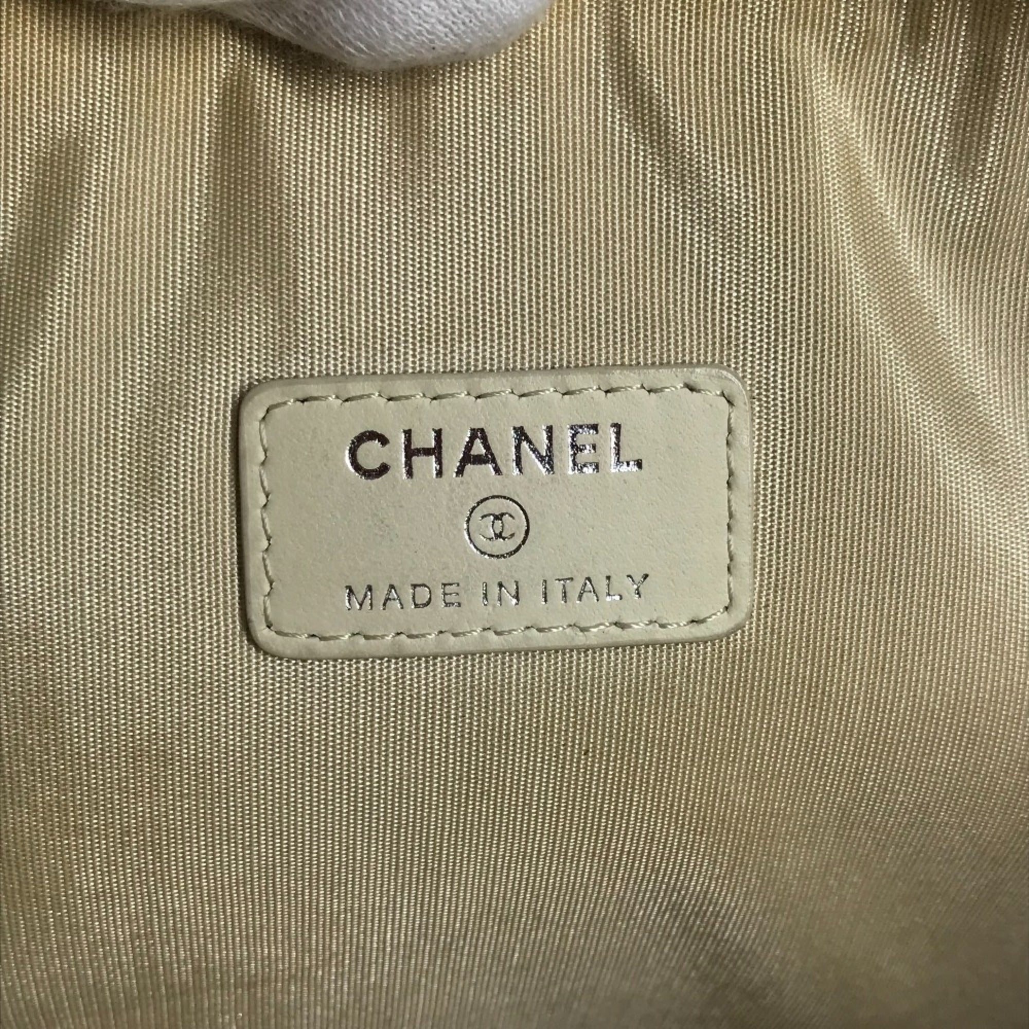 Chanel Blue Canvas Clutch Bag Pouch (Pre-Owned)