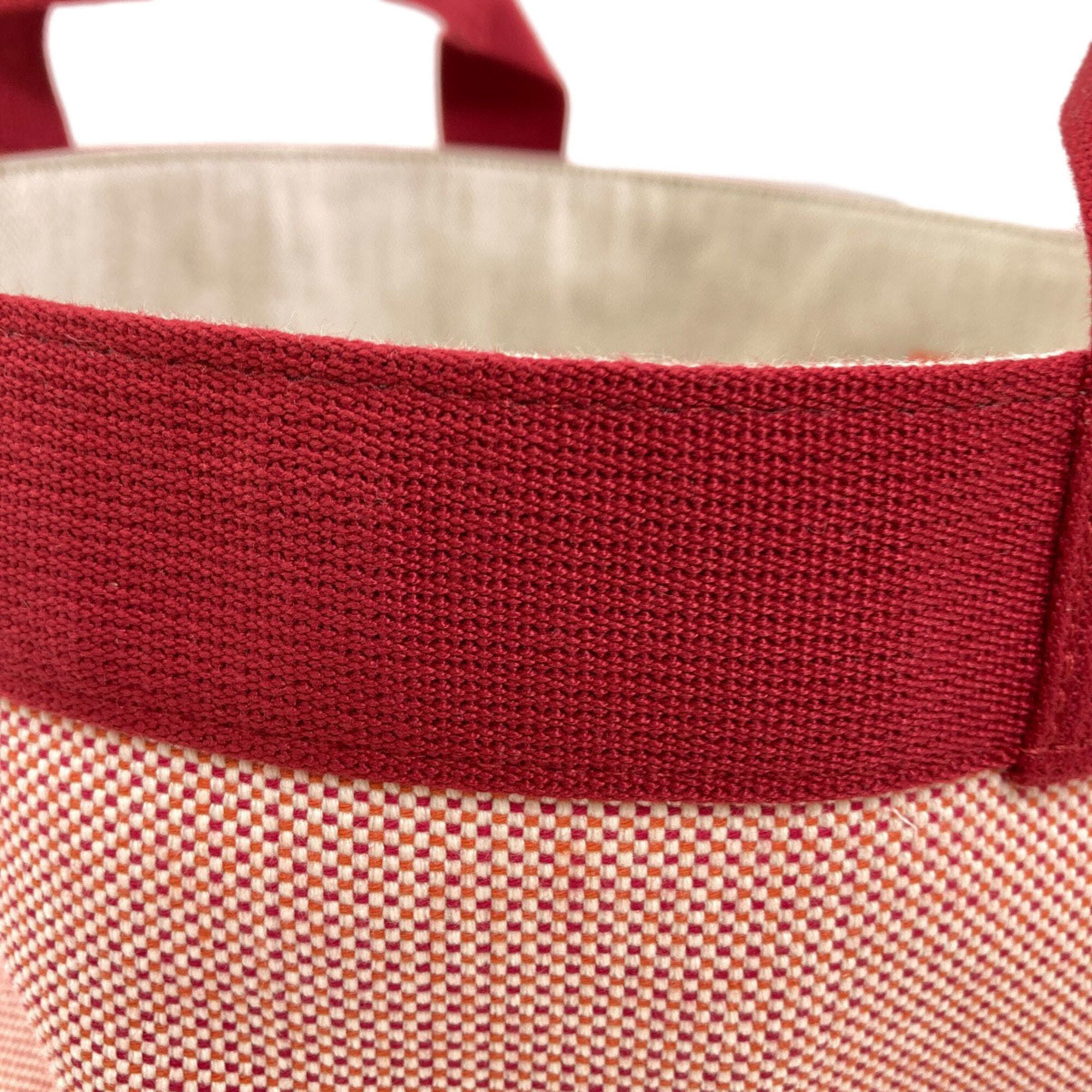 Hermes Orange Raspberry Cotton Handbag (Pre-Owned)