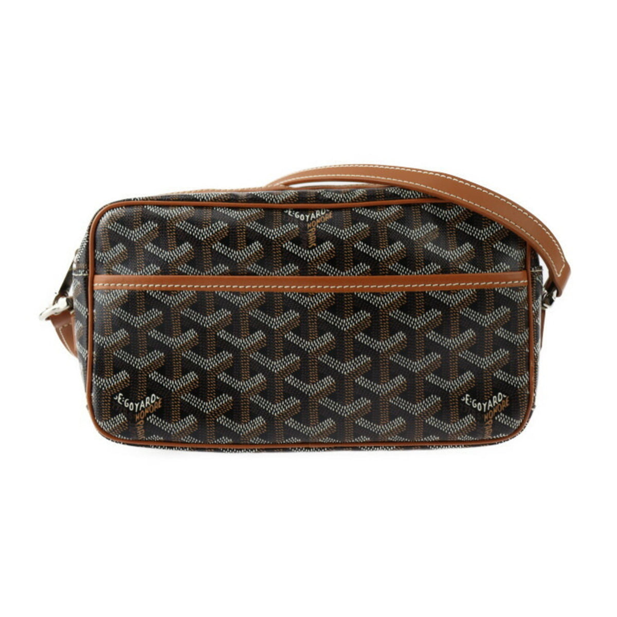 Goyard Cap Vert Black Brown Pvc Leather Shoulder Bag (Pre-Owned)
