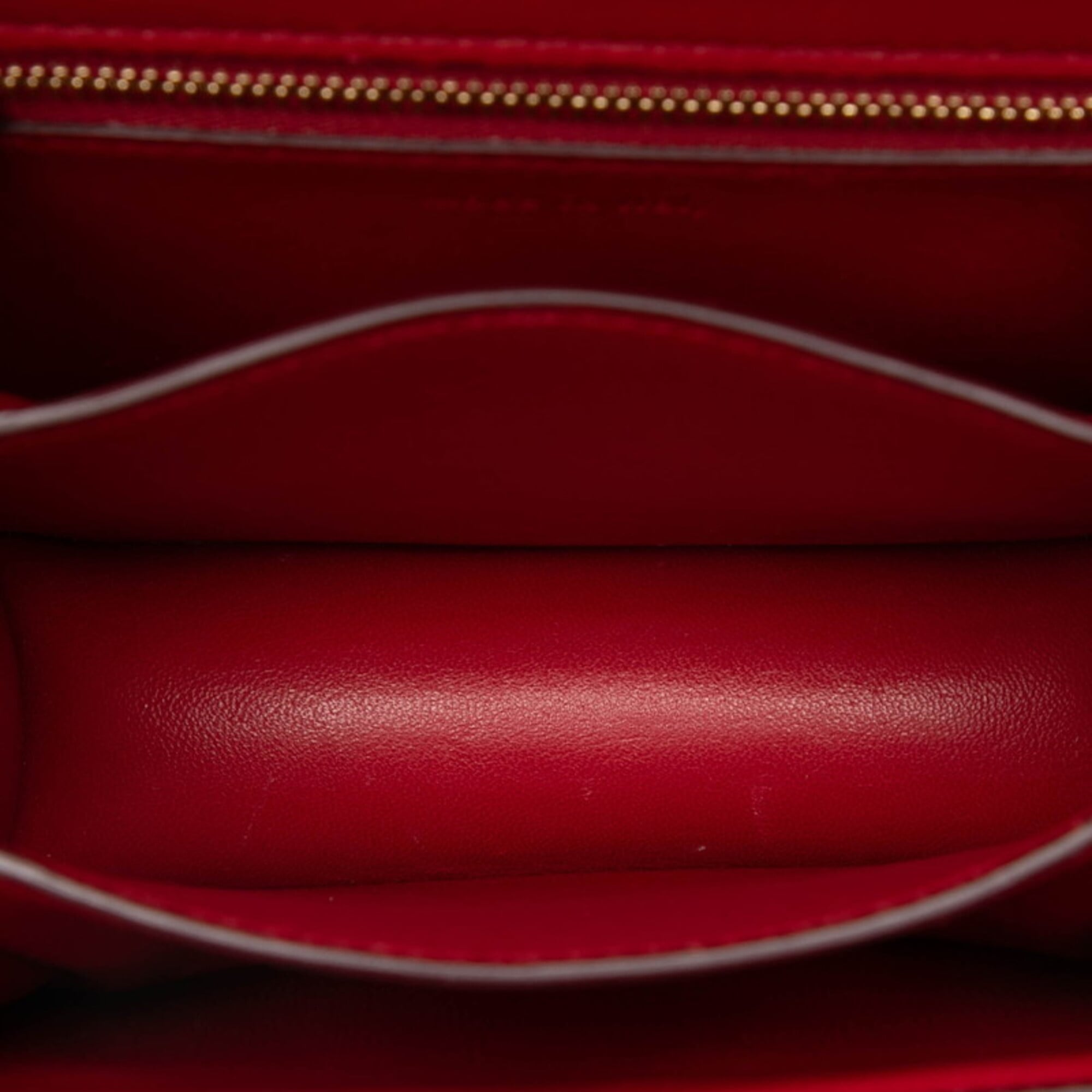Celine Red Color Leather Shoulder Bag (Pre-Owned)