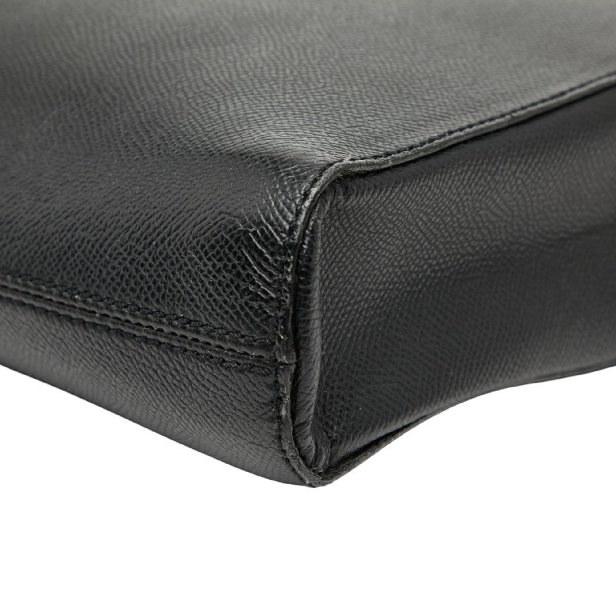 Chanel Black Grained Calfskin Shoulder Bag Tote Bag (Pre-Owned)