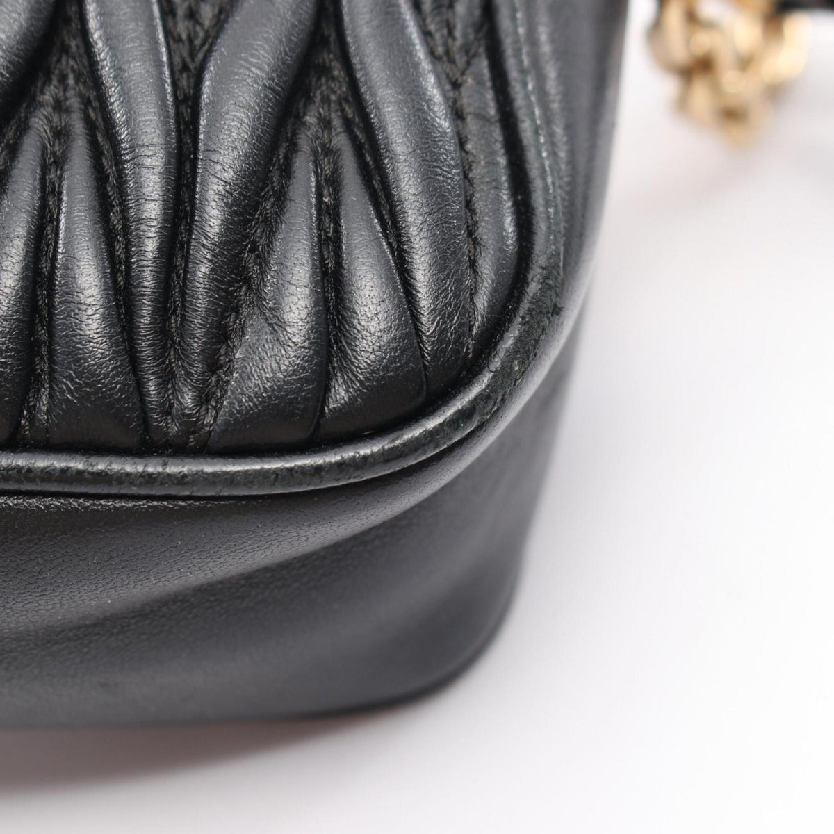 Miu Miu Black Leather Handbag Shoulder Bag (Pre-Owned)