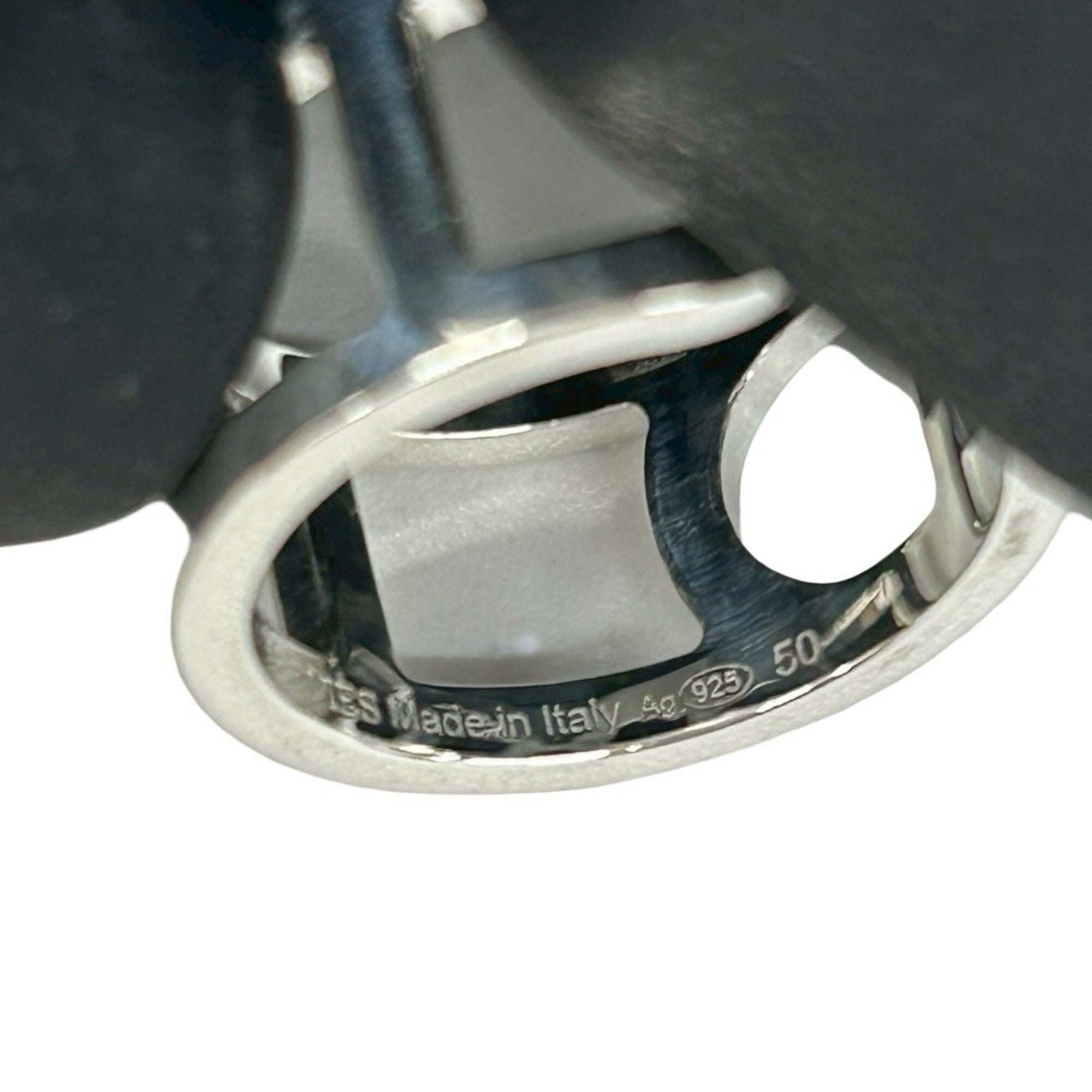 Hermes Silver Silver 925 Band Ring (Pre-Owned)