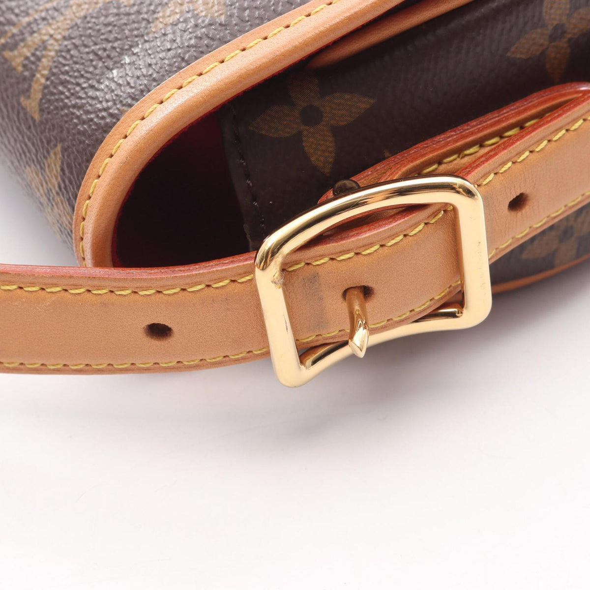 Louis Vuitton Brown Monogram Coated Canvas Leather Handbag Shoulder Bag (Pre-Owned)