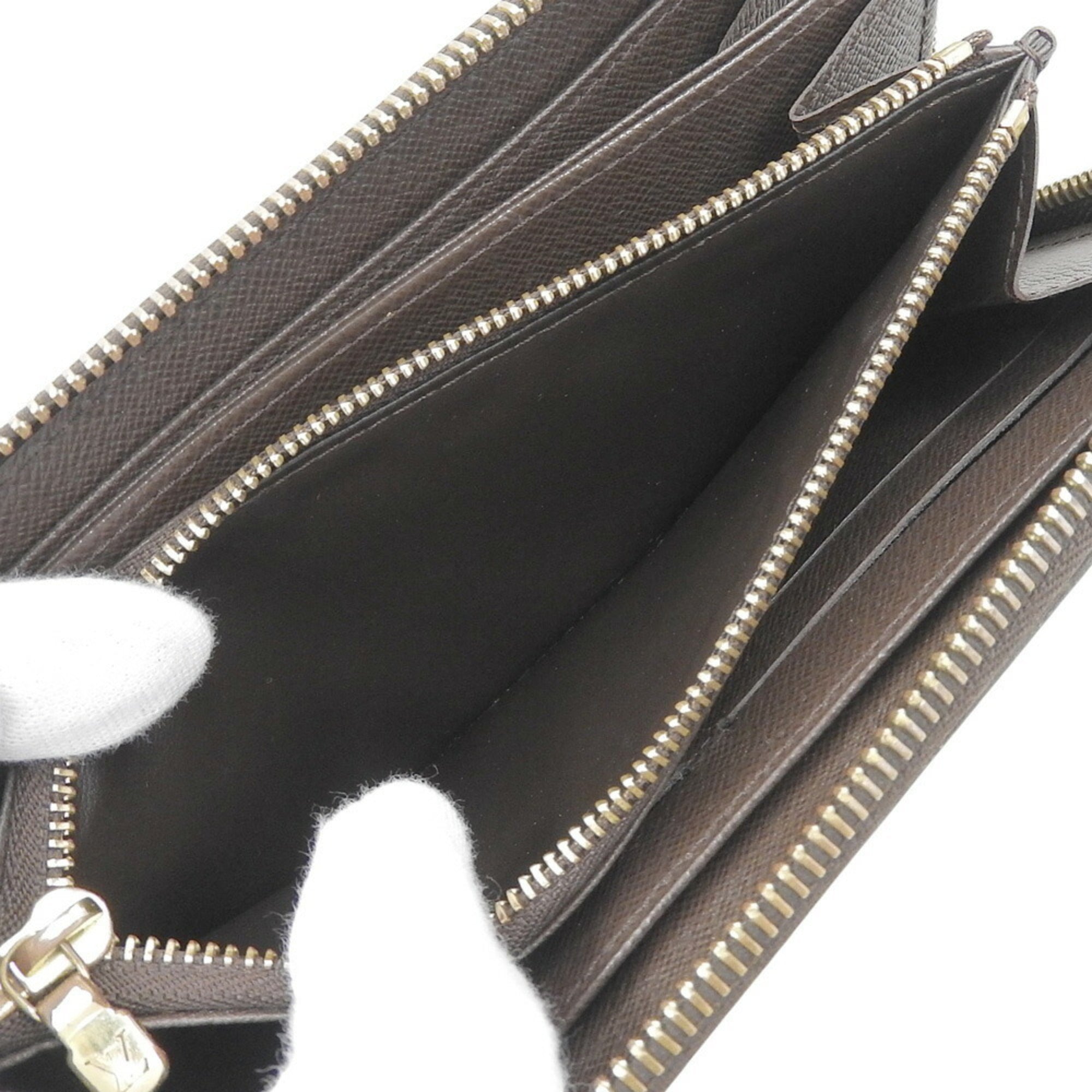 Louis Vuitton Damier Canvas Ebene Pvc Long Wallet (Bi-Fold) (Pre-Owned)