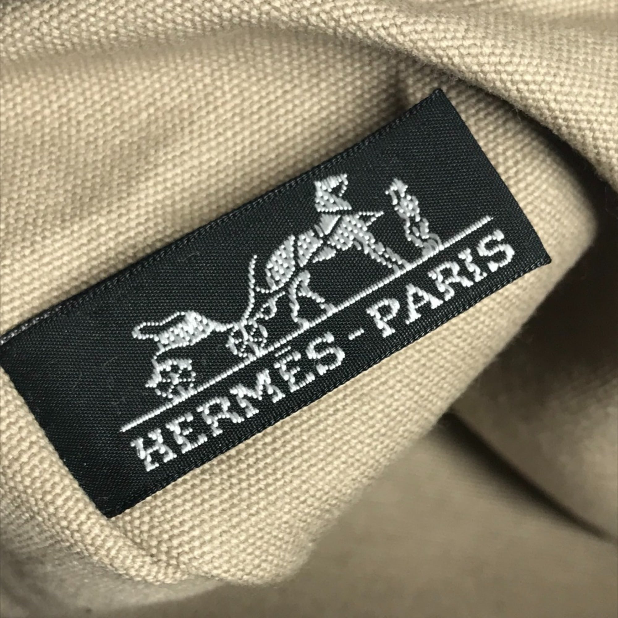 Hermes Beige Handbag Pouch Tote Bag (Pre-Owned)