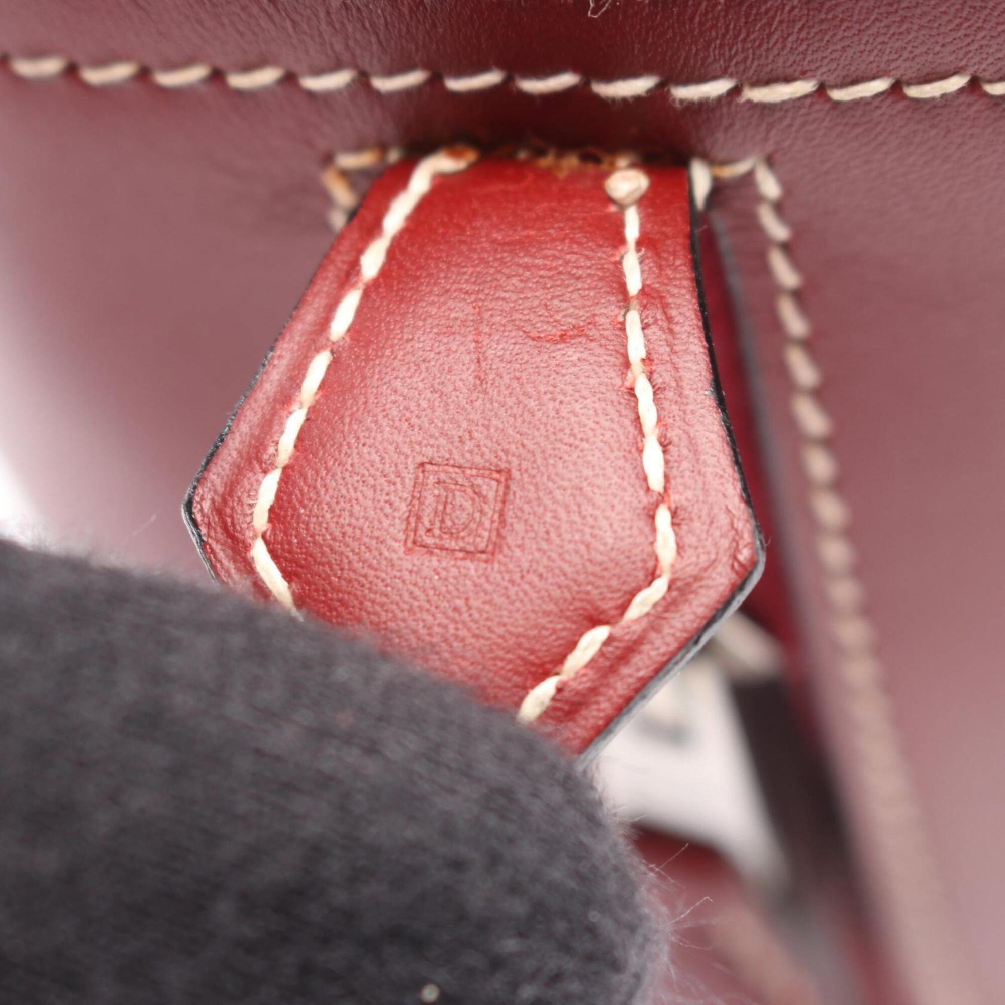 Hermes Bordeaux Rouge H Gulliver Leather Handbag (Pre-Owned)