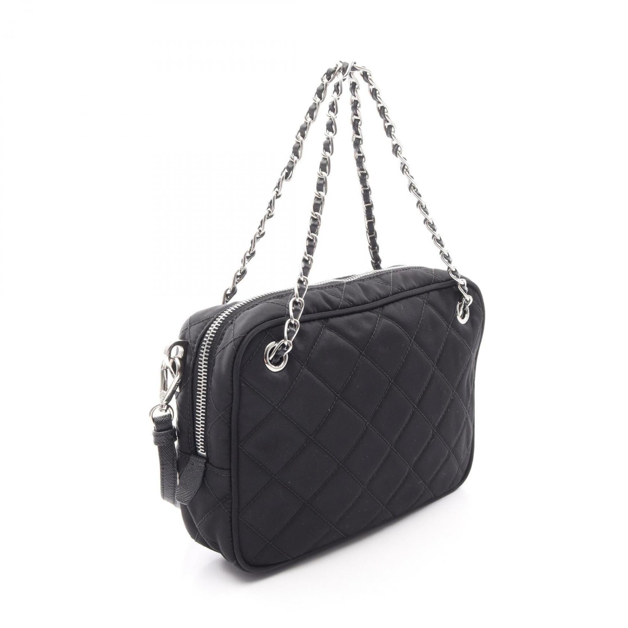 Prada Black Nylon Saffiano Triangle Handbag (Pre-Owned)