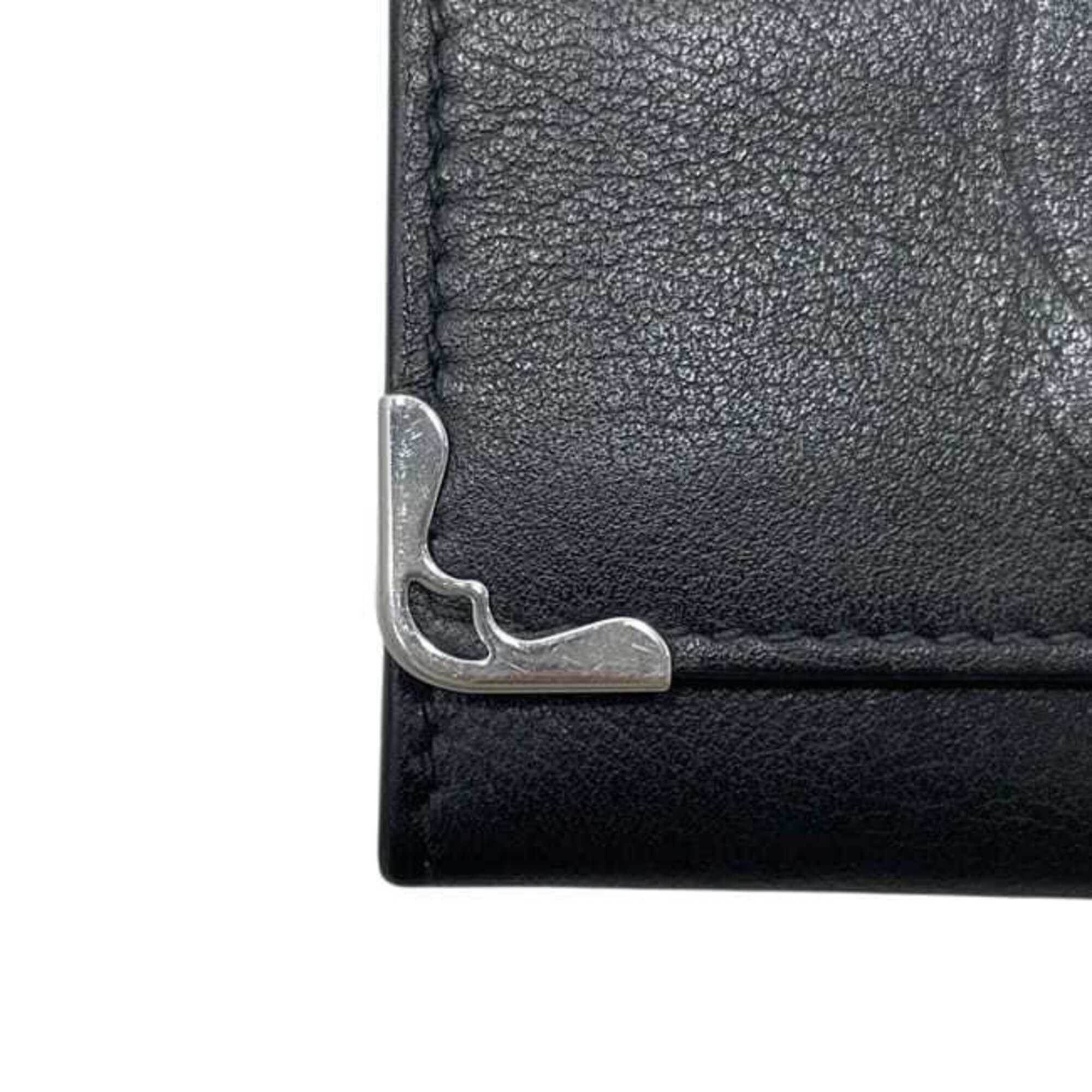 Cartier Black Leather Coin Purse/Coin Case (Pre-Owned)