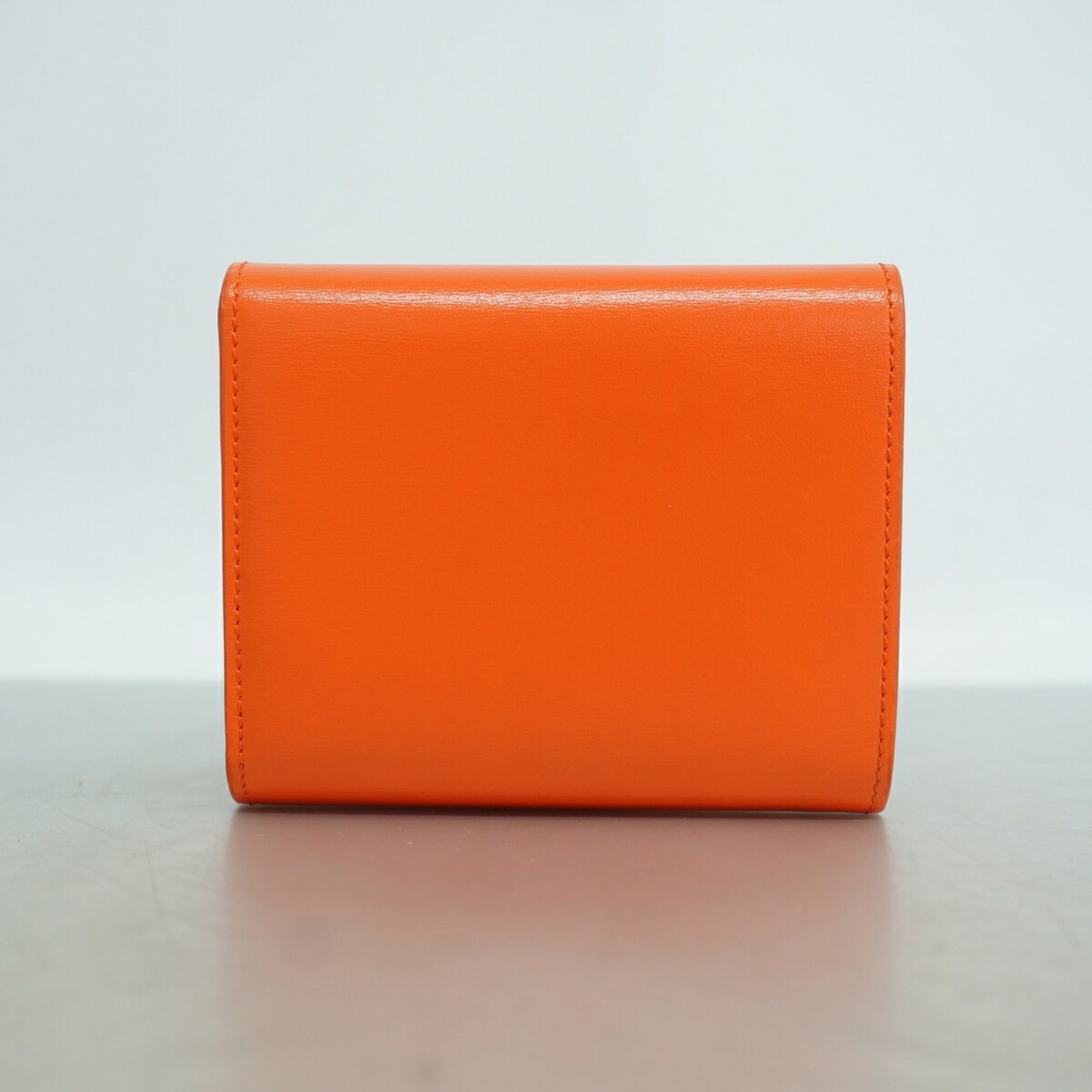 Celine Orange Leather Wallet (Tri-Fold) (Pre-Owned)