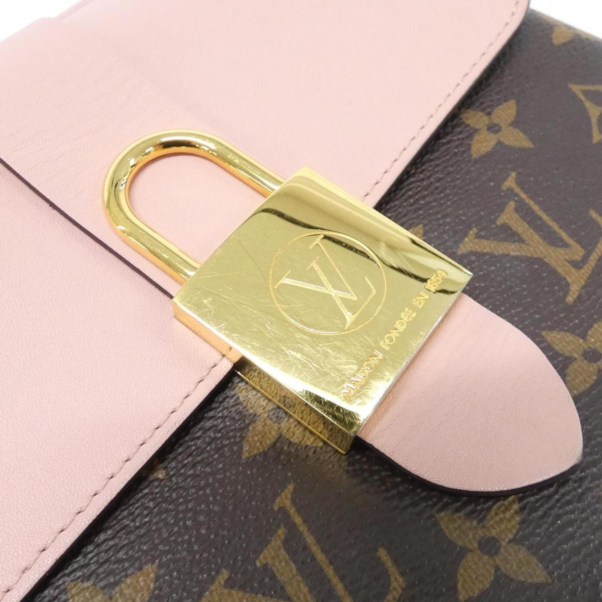 Louis Vuitton Marron Rose Poudre Coated Canvas Handbag (Pre-Owned)