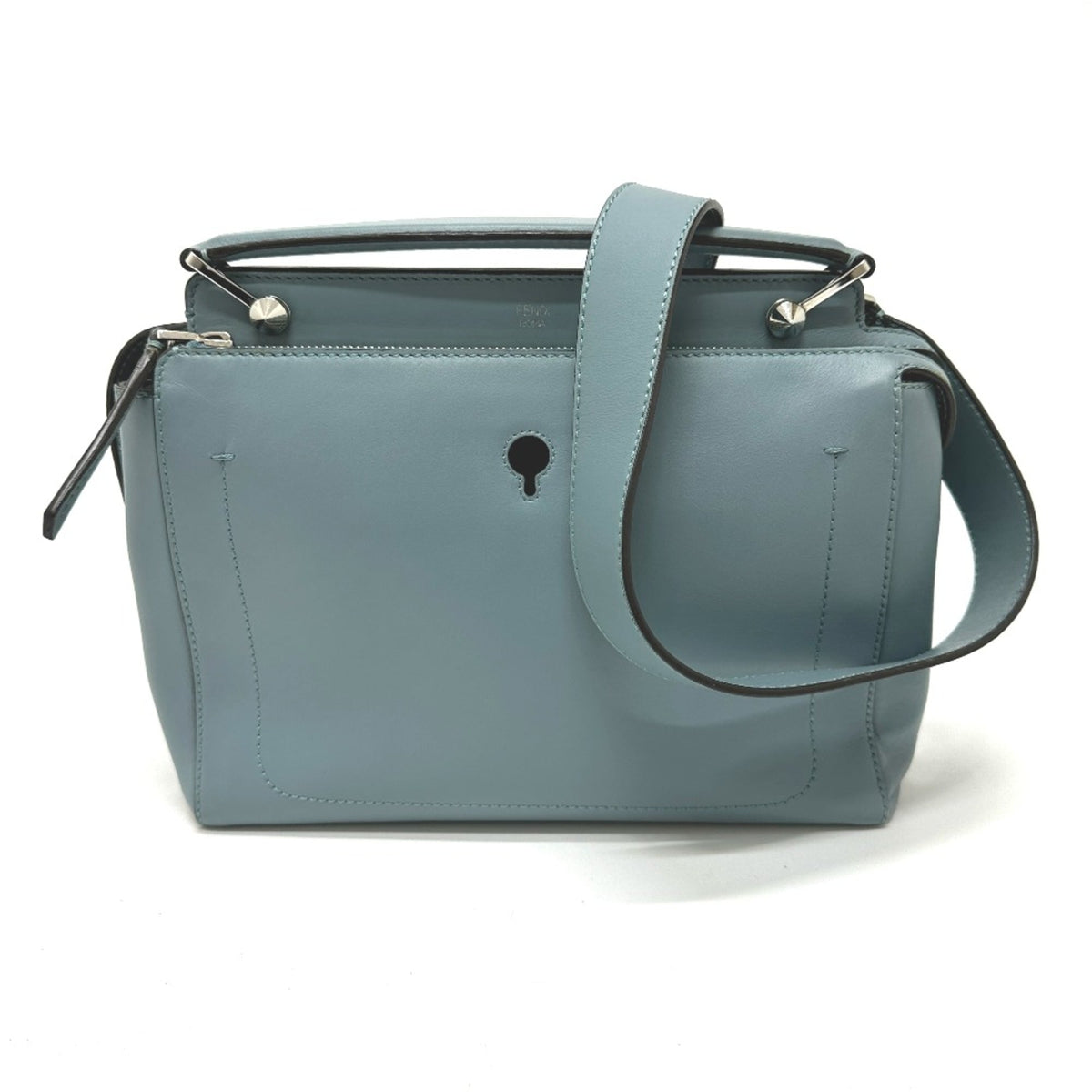 Fendi Blue Leather Handbag (Pre-Owned)