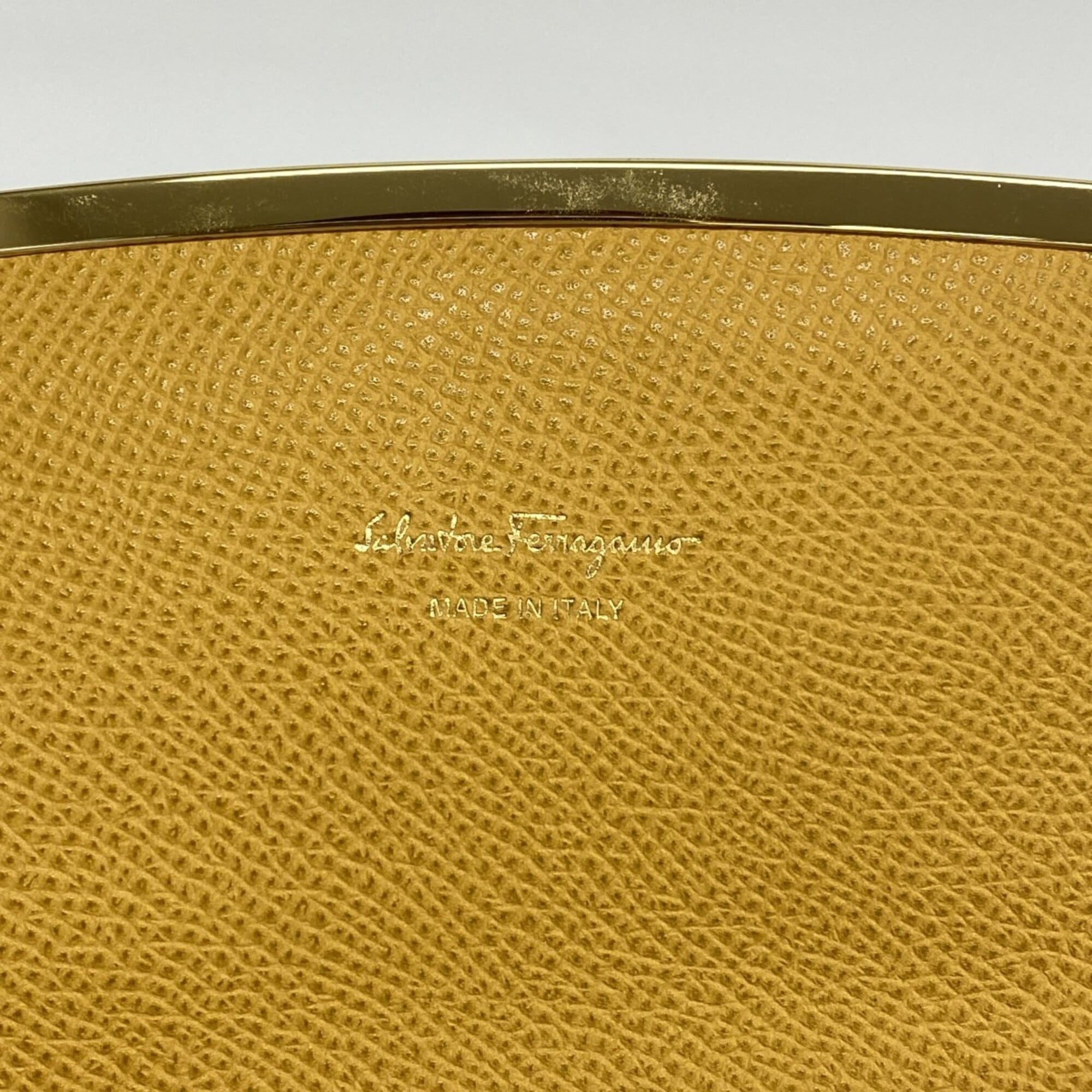 Salvatore Ferragamo Yellow Leather Long Wallet (Bi-Fold) (Pre-Owned)