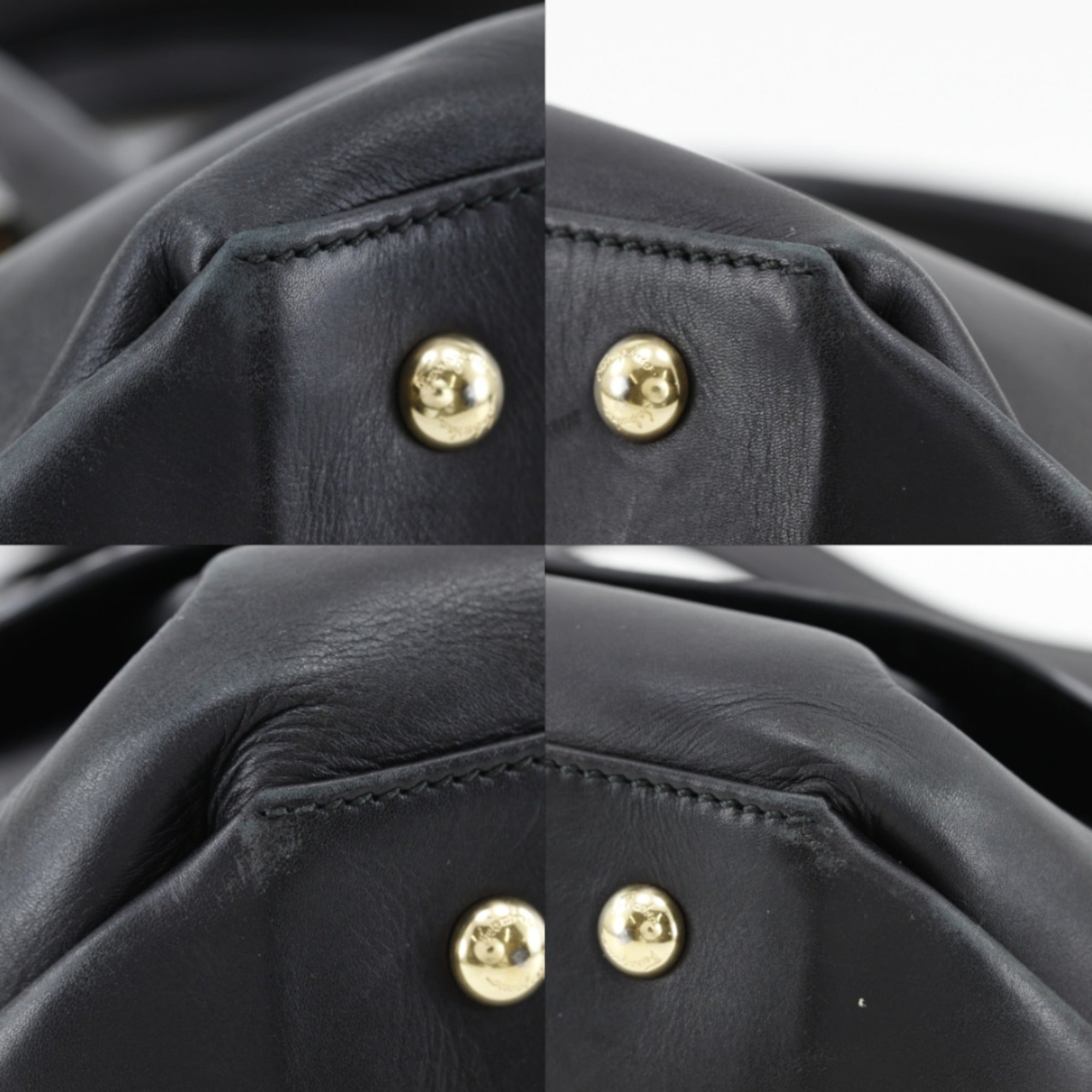 Salvatore Ferragamo Black Leather Handbag (Pre-Owned)