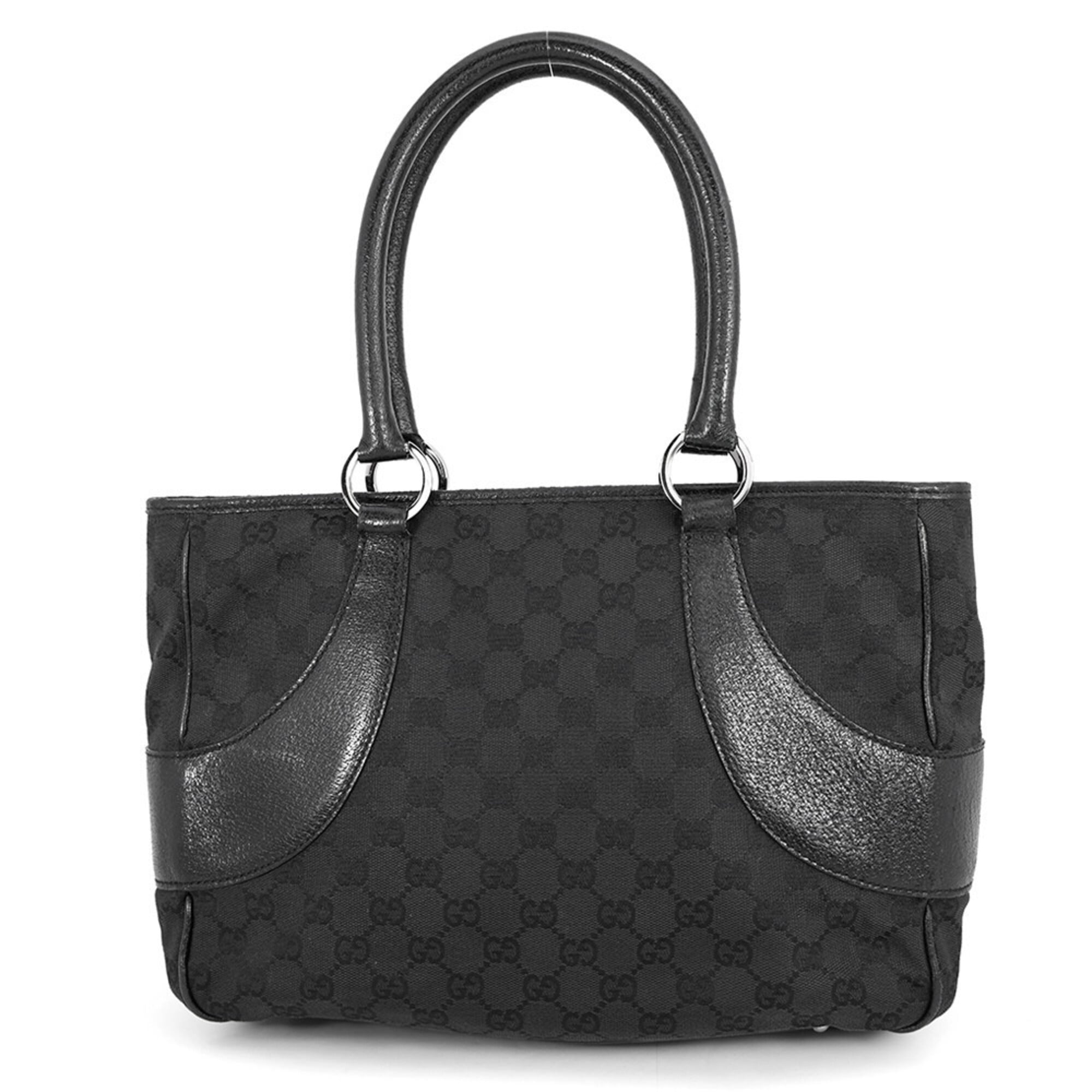 Gucci Black Gg Canvas Handbag Tote Bag (Pre-Owned)