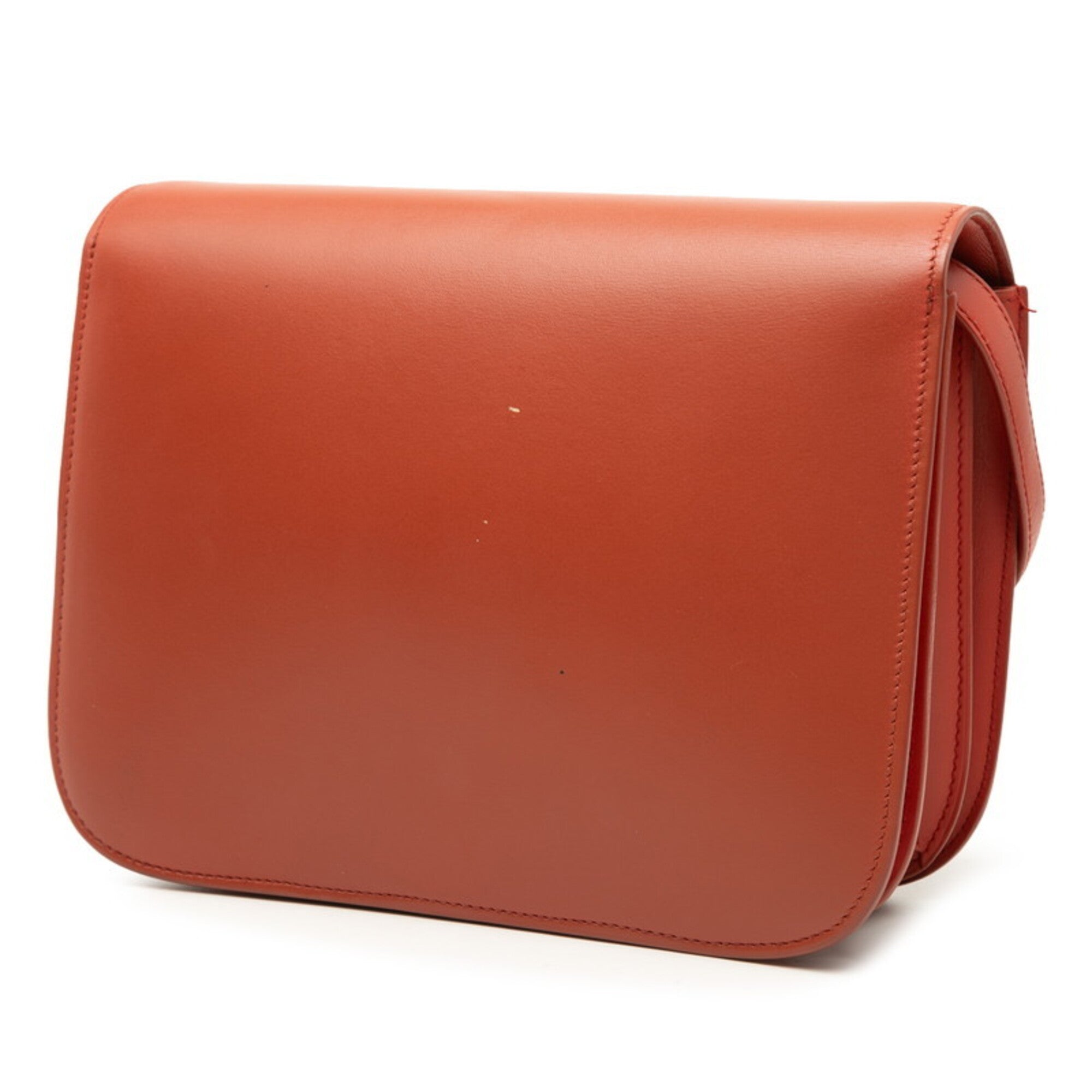Celine Red Color Leather Shoulder Bag (Pre-Owned)