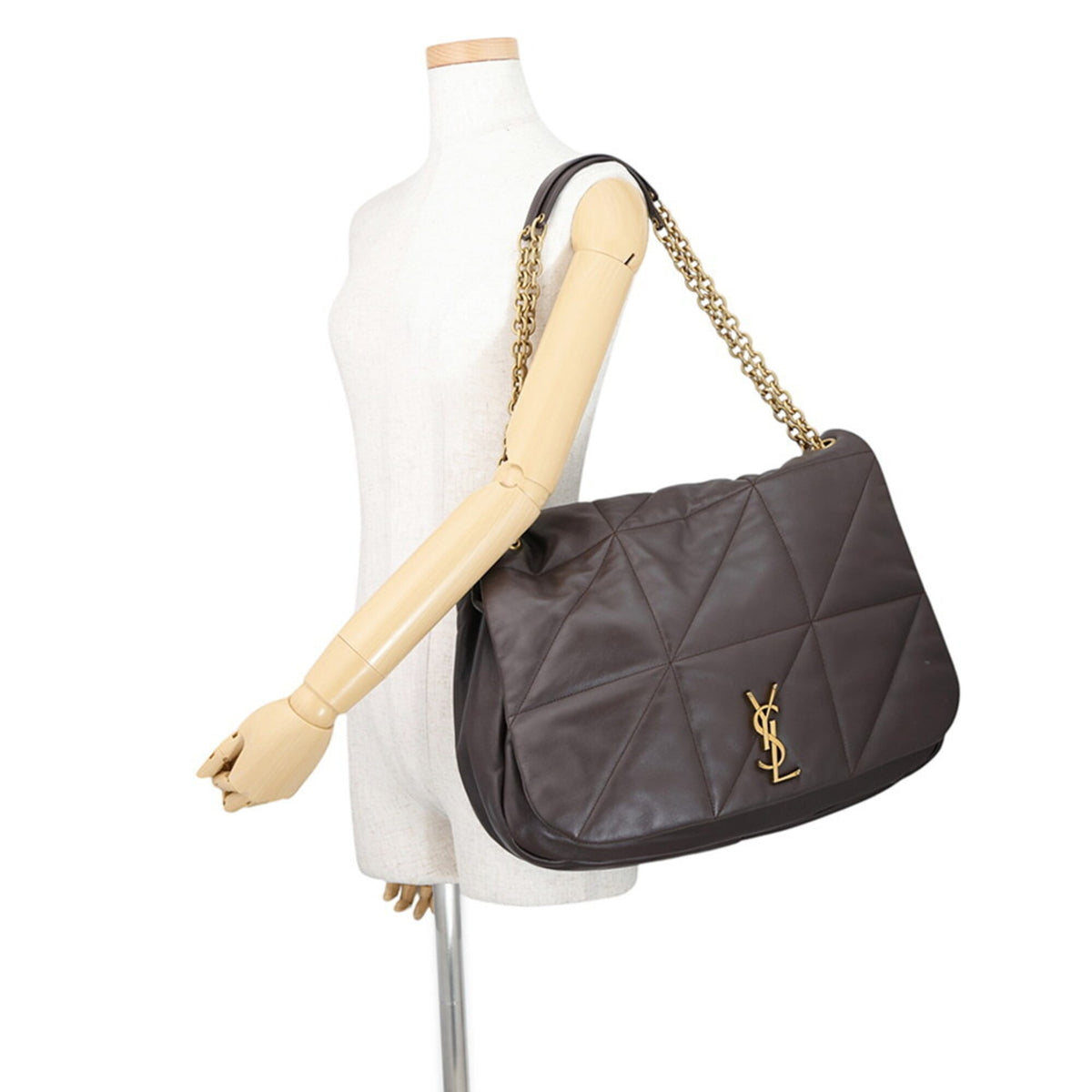 Yves Saint Laurent Gold Leather Shoulder Bag (Pre-Owned)