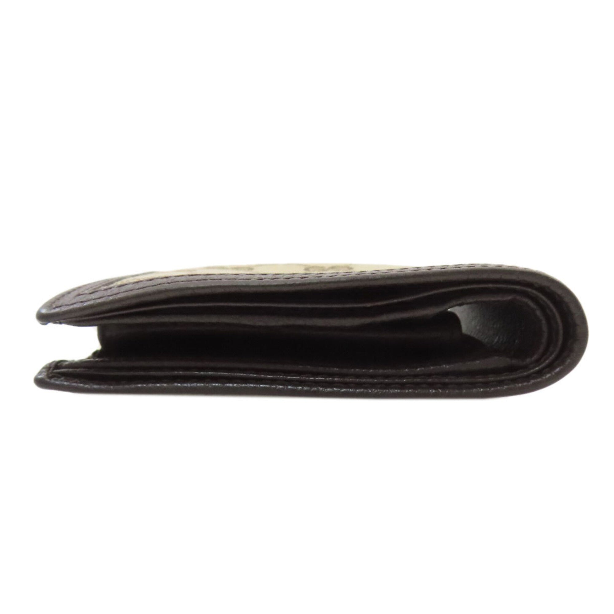 Gucci Brown Canvas Leather Wallet (Bi-Fold) (Pre-Owned)