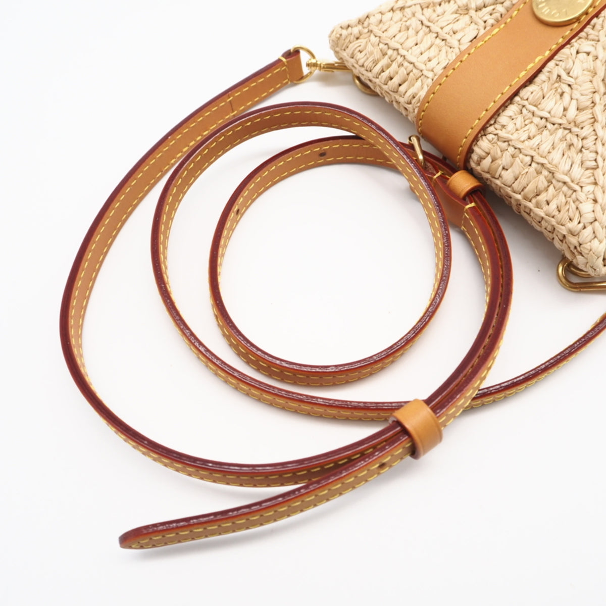 Louis Vuitton Beige Brown Natural Leather Shoulder Bag (Pre-Owned)