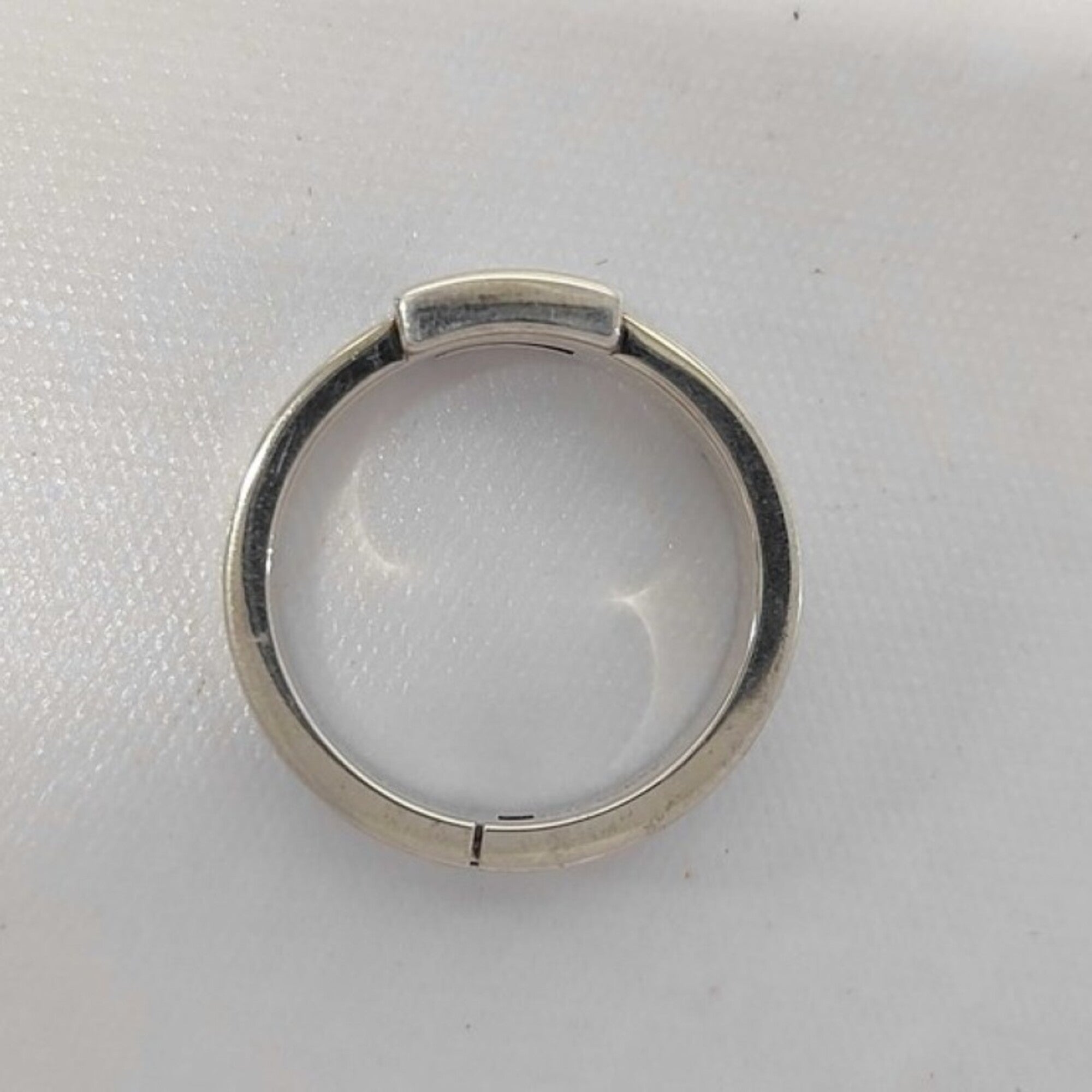 Hermes Silver Silver 925 Band Ring (Pre-Owned)