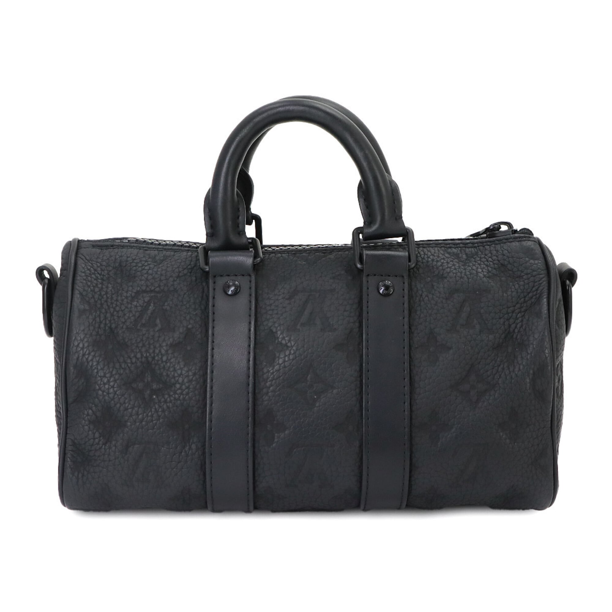 Louis Vuitton Black Leather Handbag Shoulder Bag (Pre-Owned)