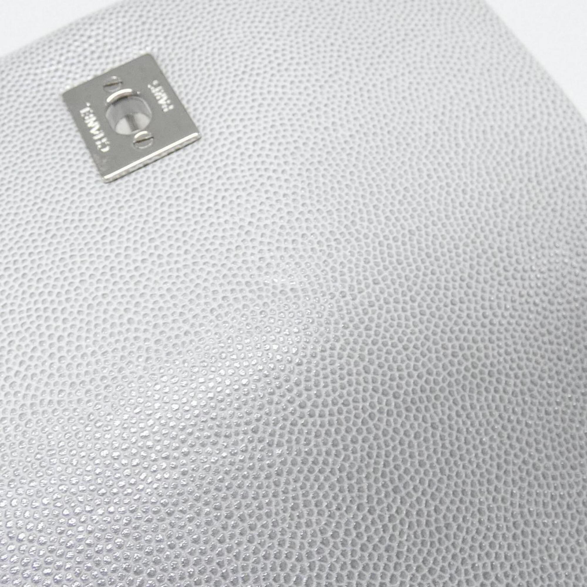 Chanel Gray Grained Calfskin Backpack (Pre-Owned)