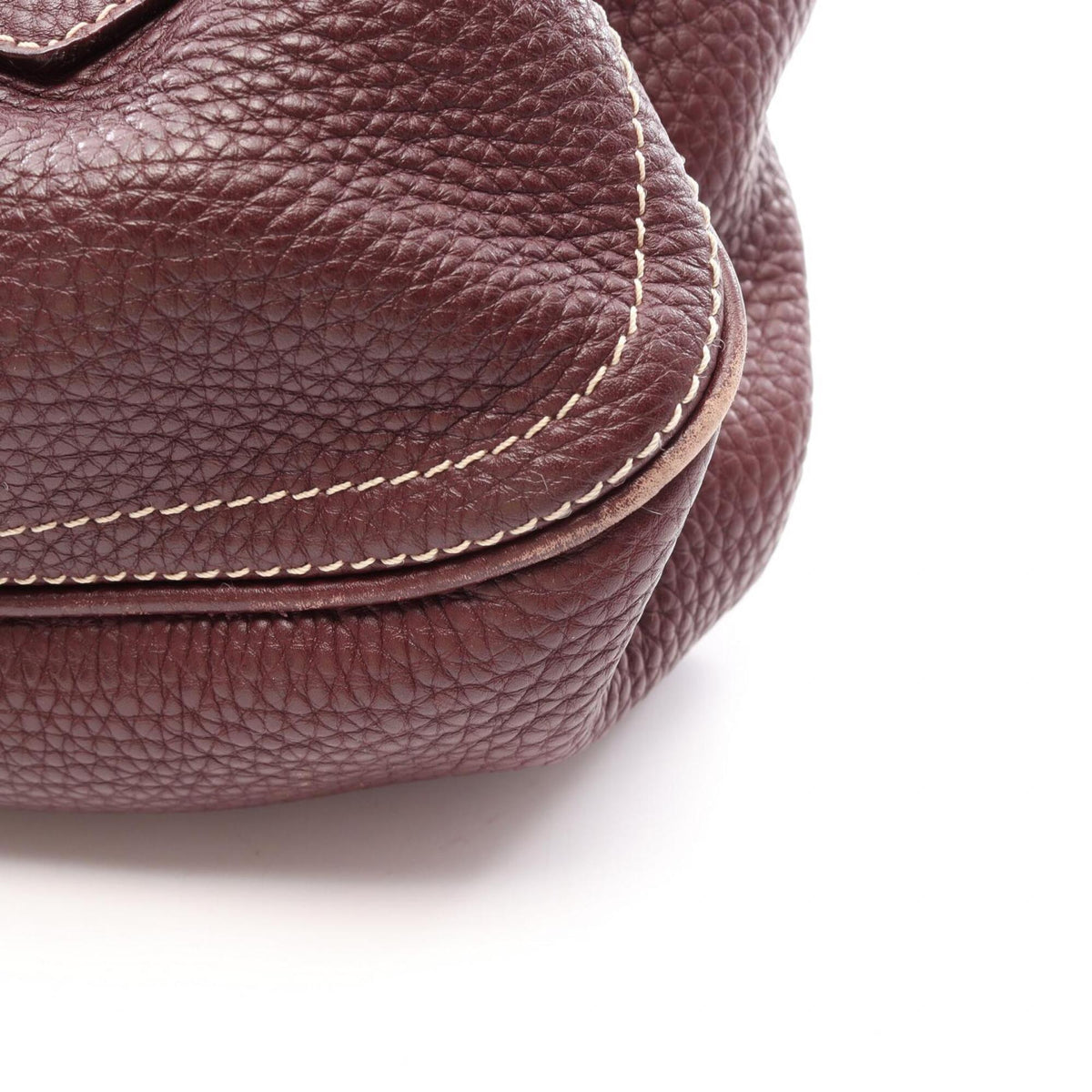 Celine Bordeaux Leather Handbag (Pre-Owned)