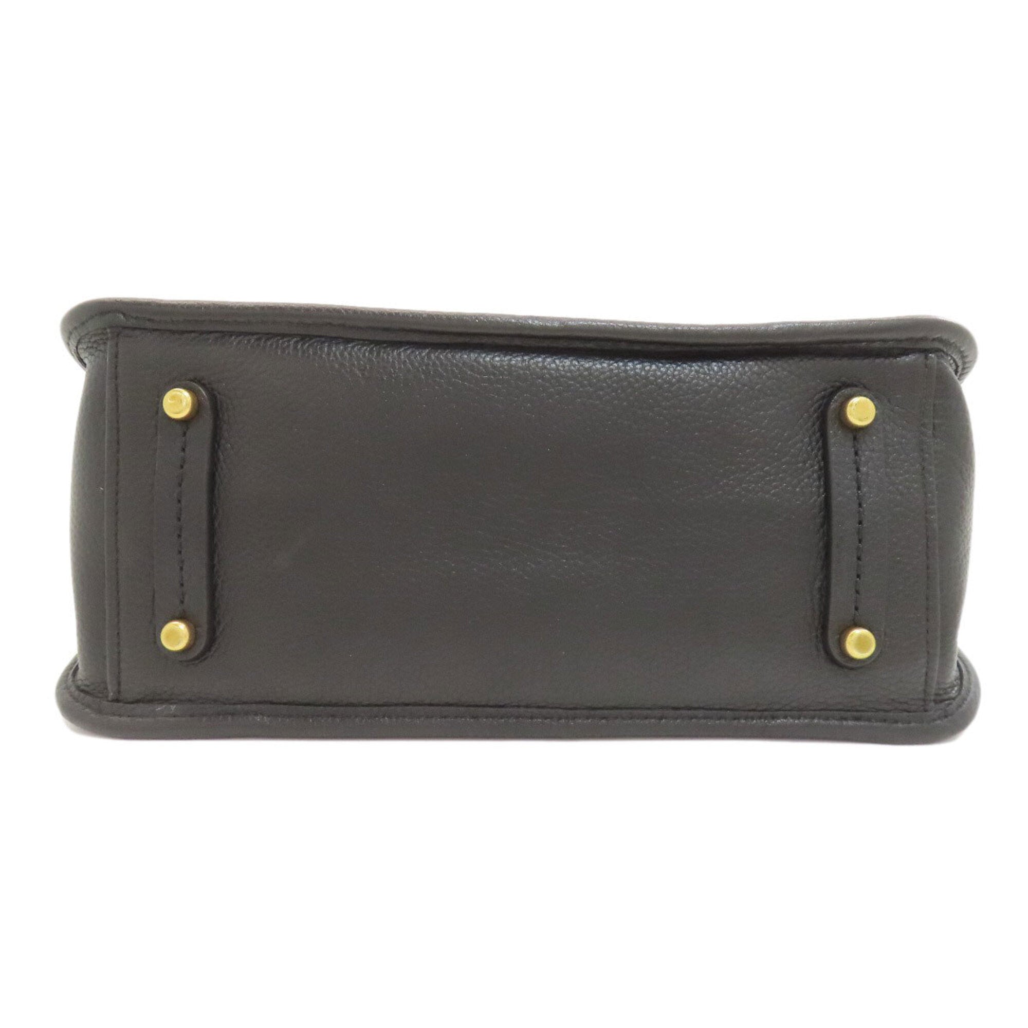 Coach Black Leather Handbag (Pre-Owned)