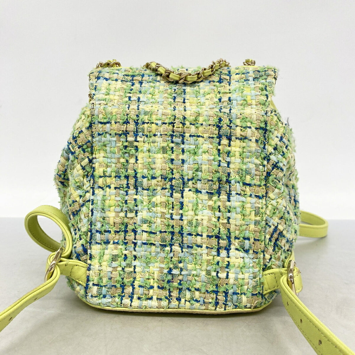 Chanel Green Tweed Backpack (Pre-Owned)