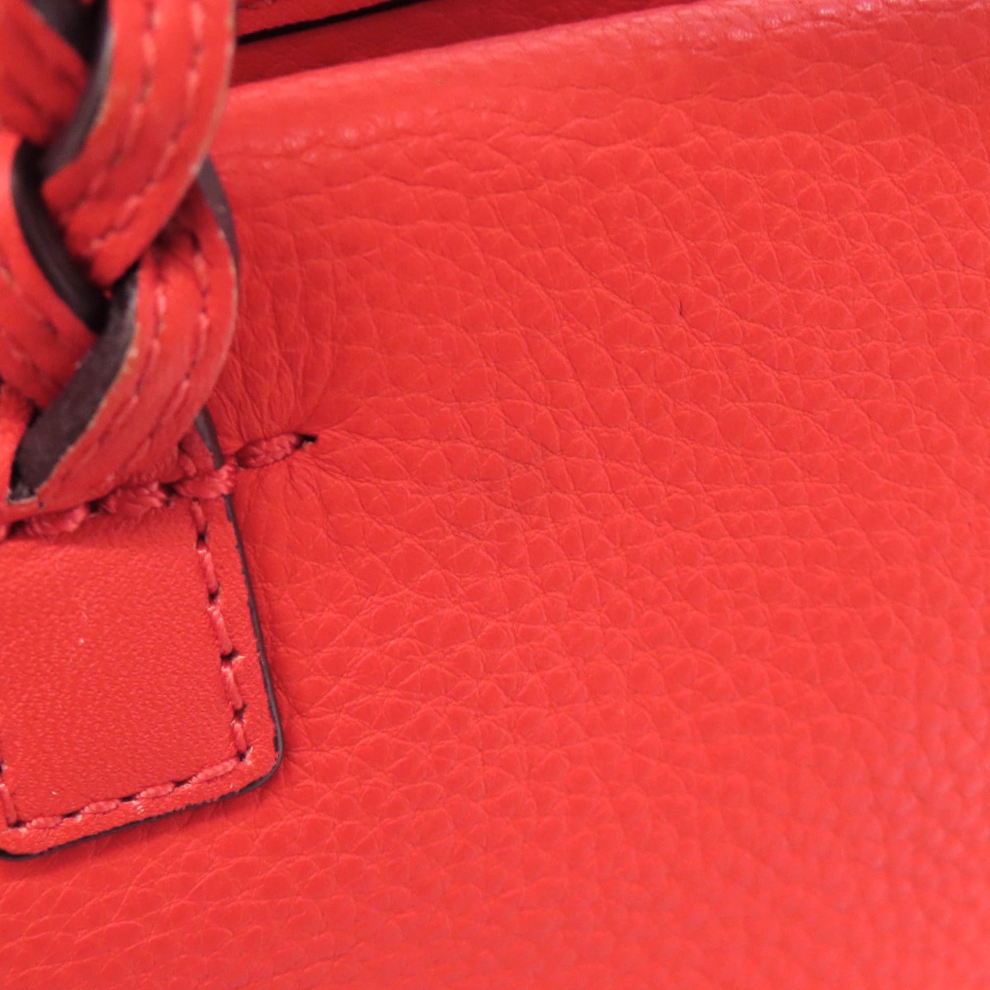 Tory Burch Red Color Leather Handbag (Pre-Owned)