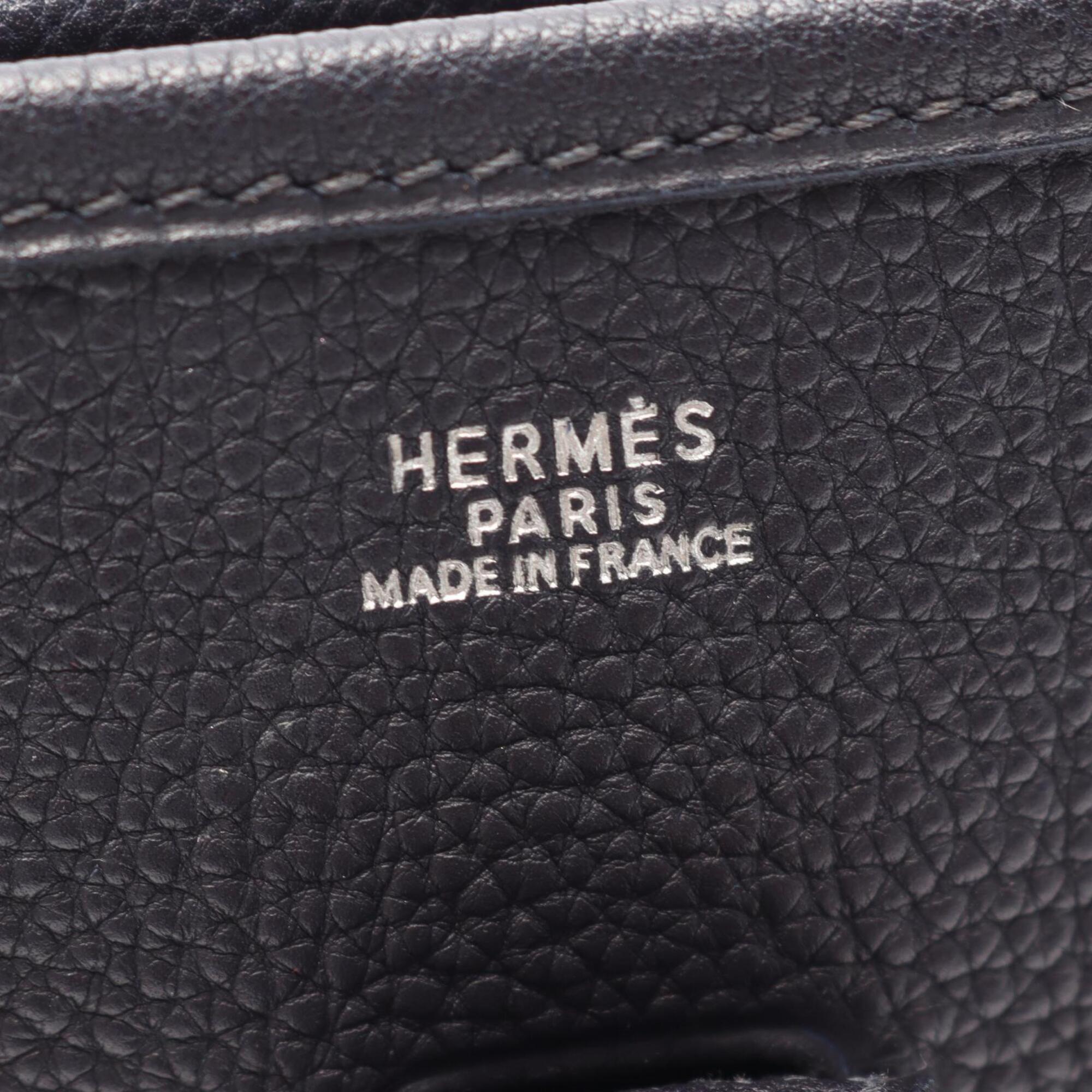 Hermes Navy Togo Leather Handbag Shoulder Bag (Pre-Owned)