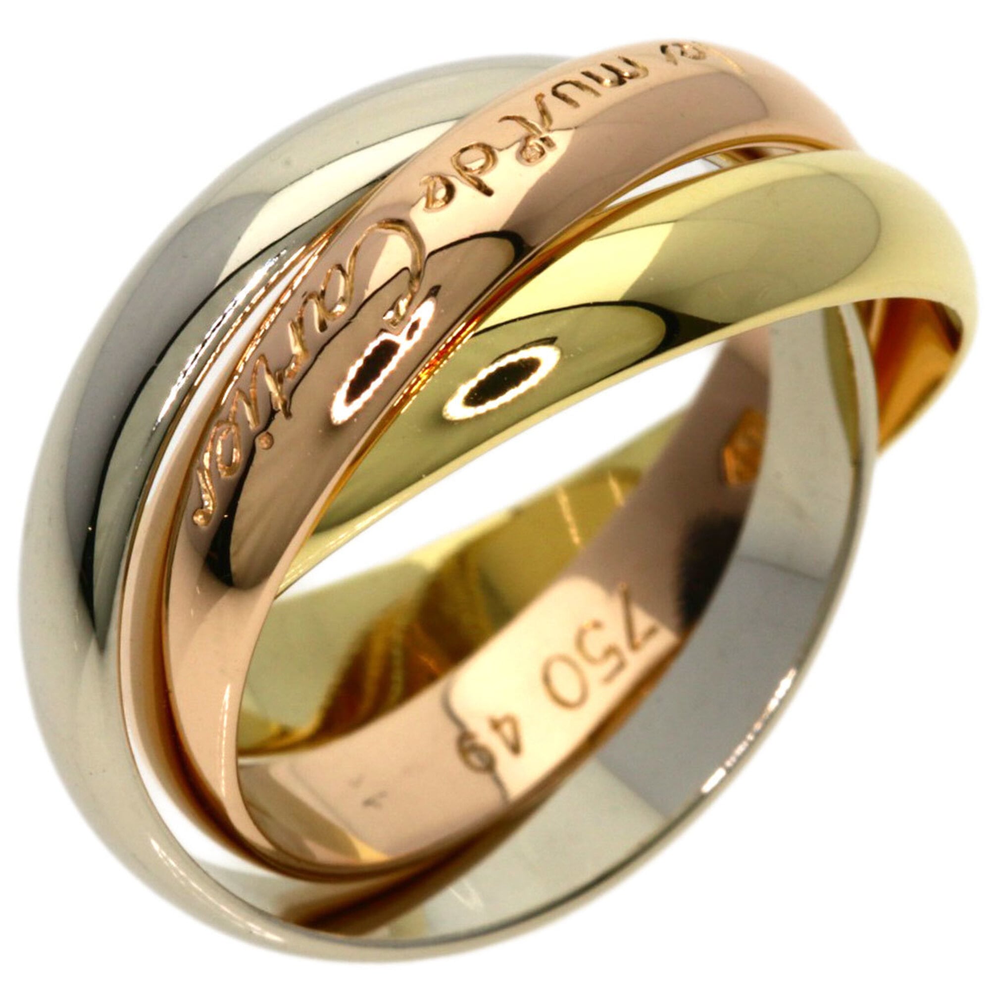 Cartier Yellow Gold (18K) White Gold (18K) Band Ring (Pre-Owned)