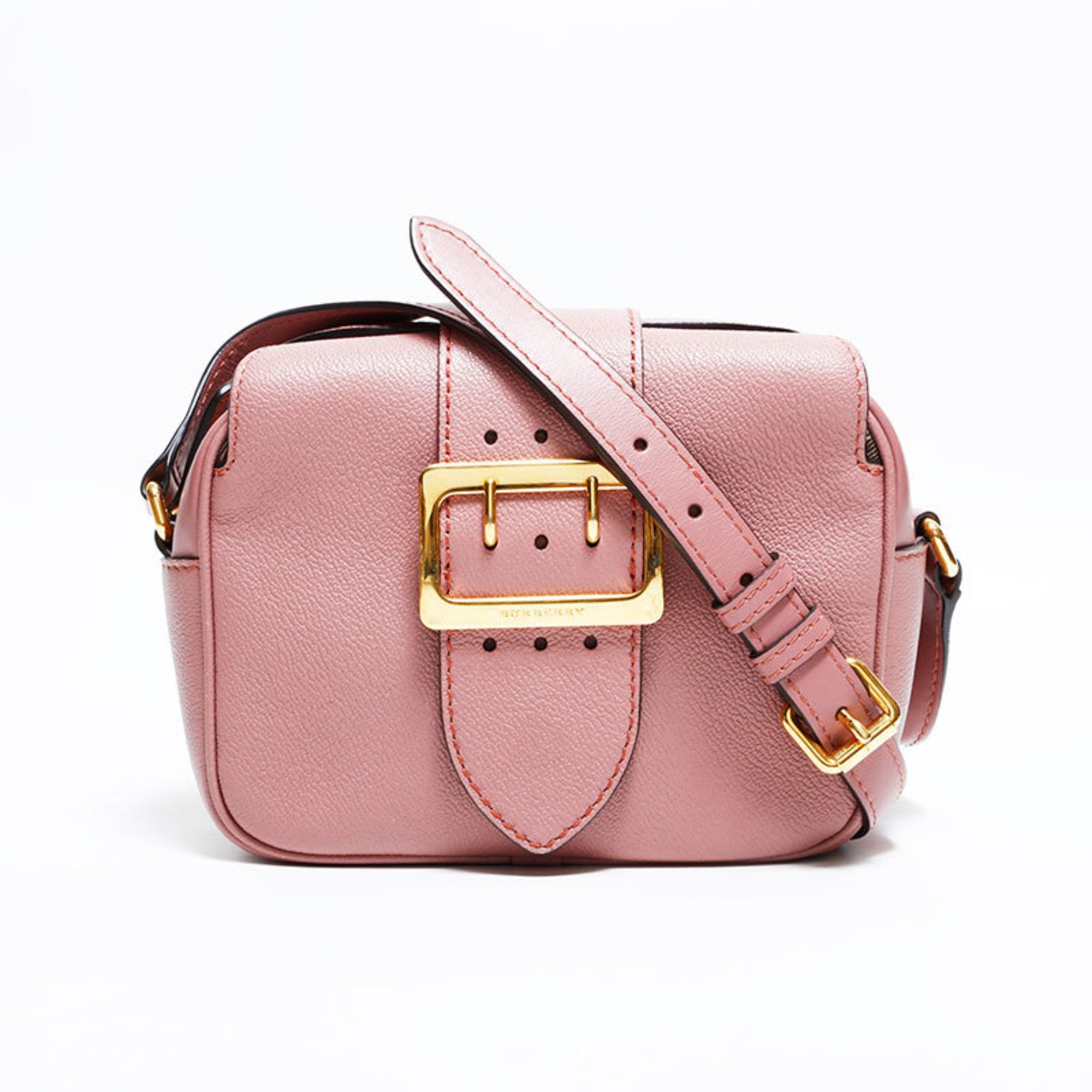 Burberry Pink Leather Shoulder Bag (Pre-Owned)