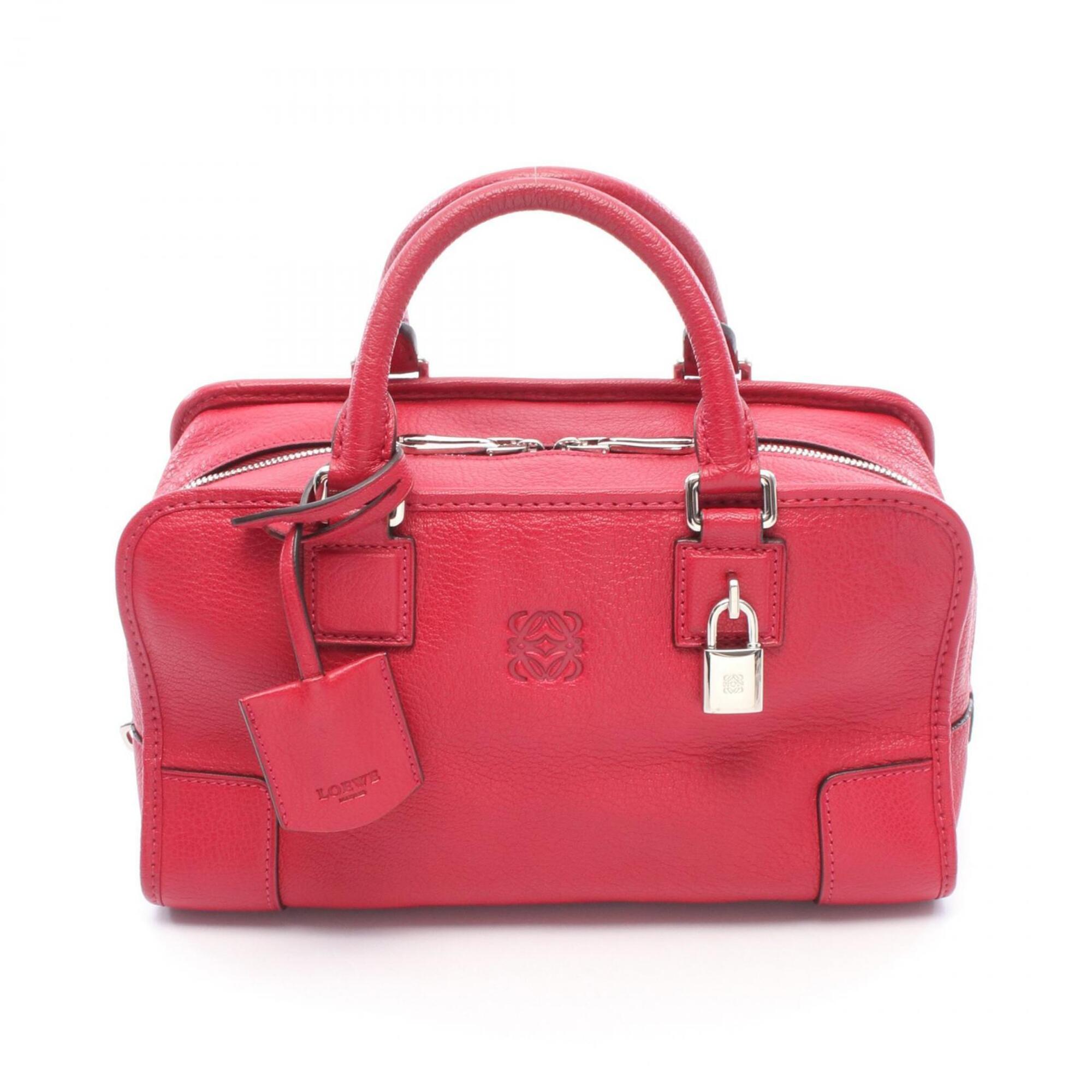 Loewe Red Color Leather Handbag (Pre-Owned)