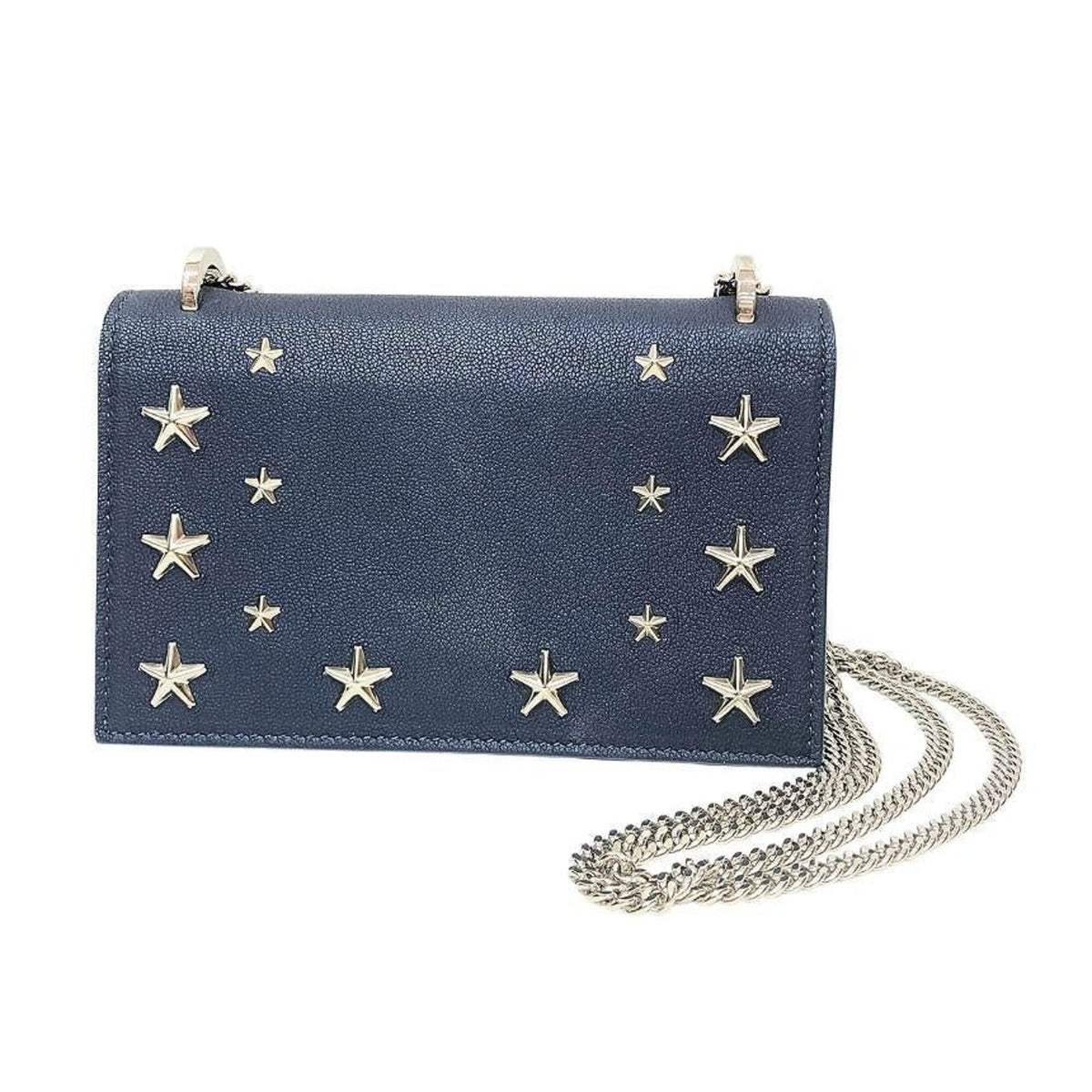 Jimmy Choo Navy Leather Shoulder Bag (Pre-Owned)