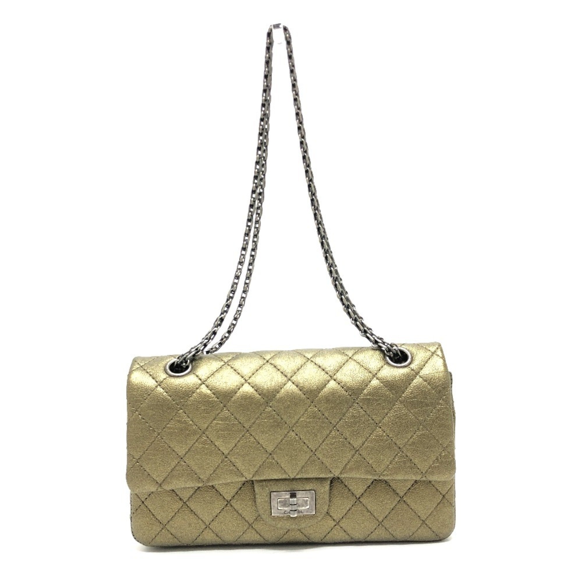 Chanel Bronze Leather Shoulder Bag (Pre-Owned)